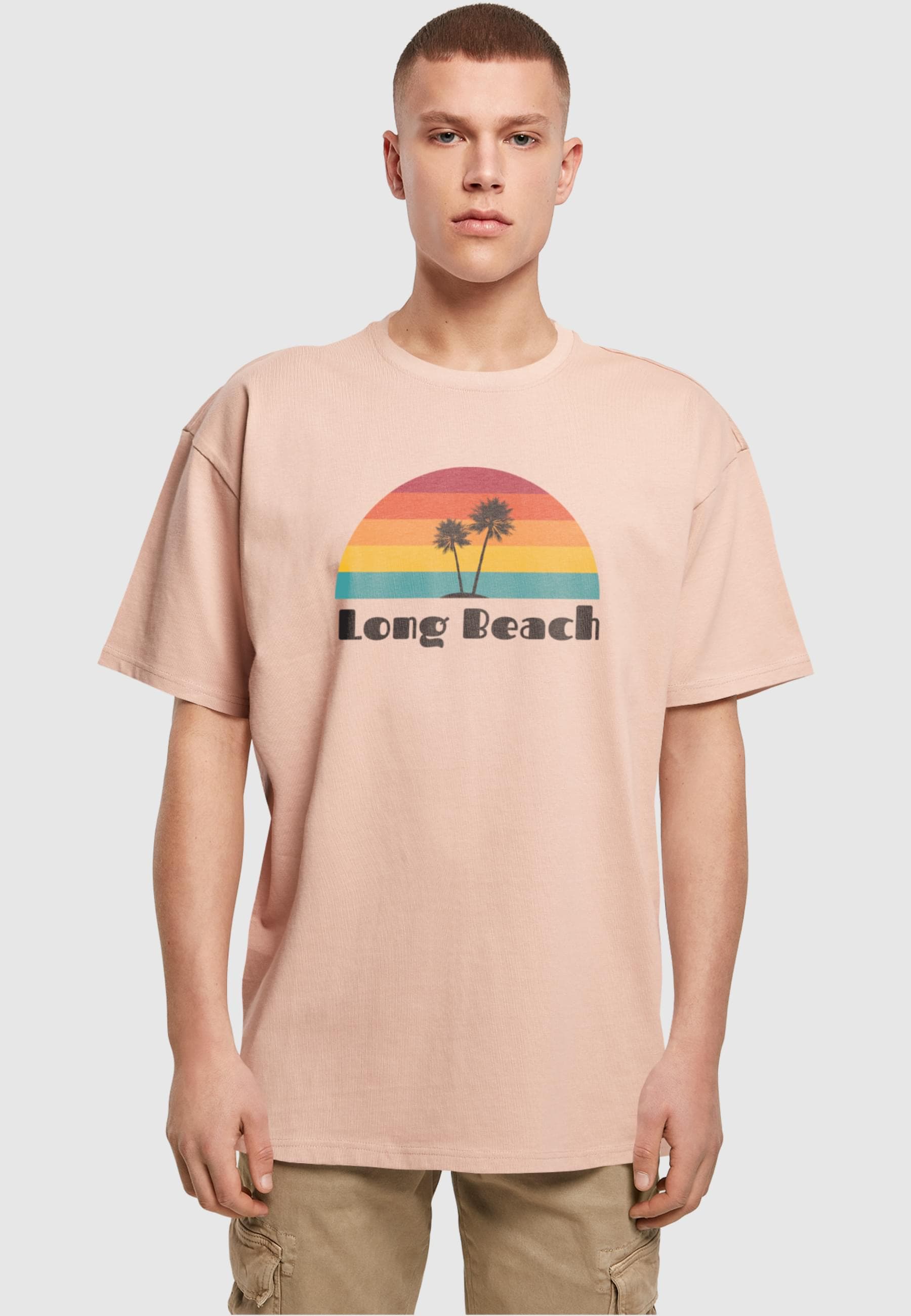 Merchcode T-Shirt »Merchcode Herren Long Beach Heavy Oversize Tee-BY102«, (1 tlg.)