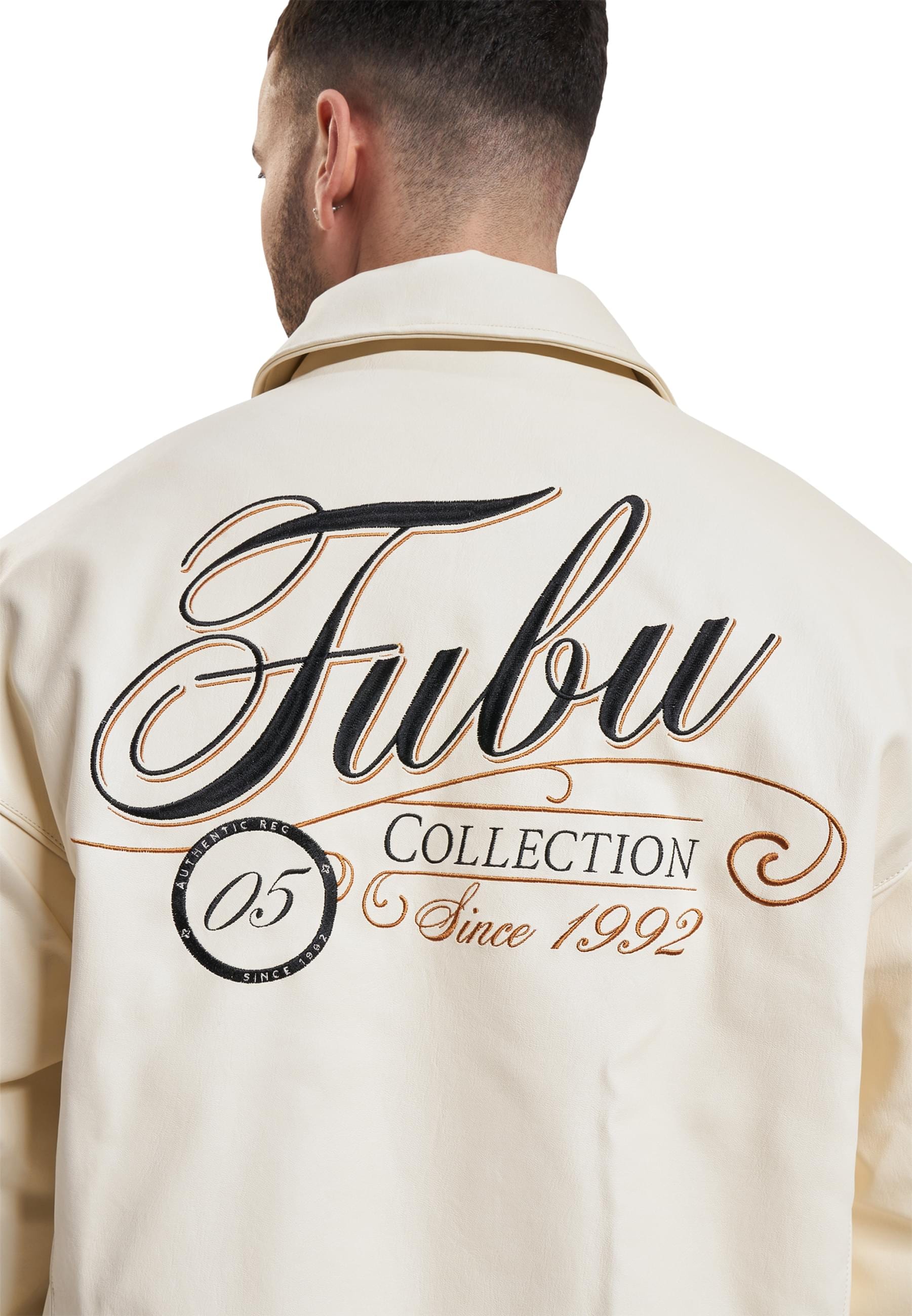 Fubu Collegejacke »Fubu Herren FM234-008-3 Fb Initials Leather Coach Jacket«, (1 St.), ohne Kapuze