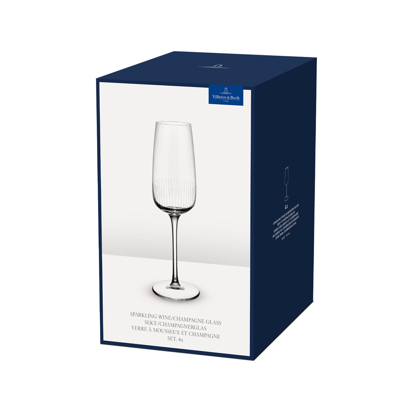 Villeroy & Boch Champagnerglas »Sekt- / Champagnergläser Afina 120 ml 4er Set transparent«