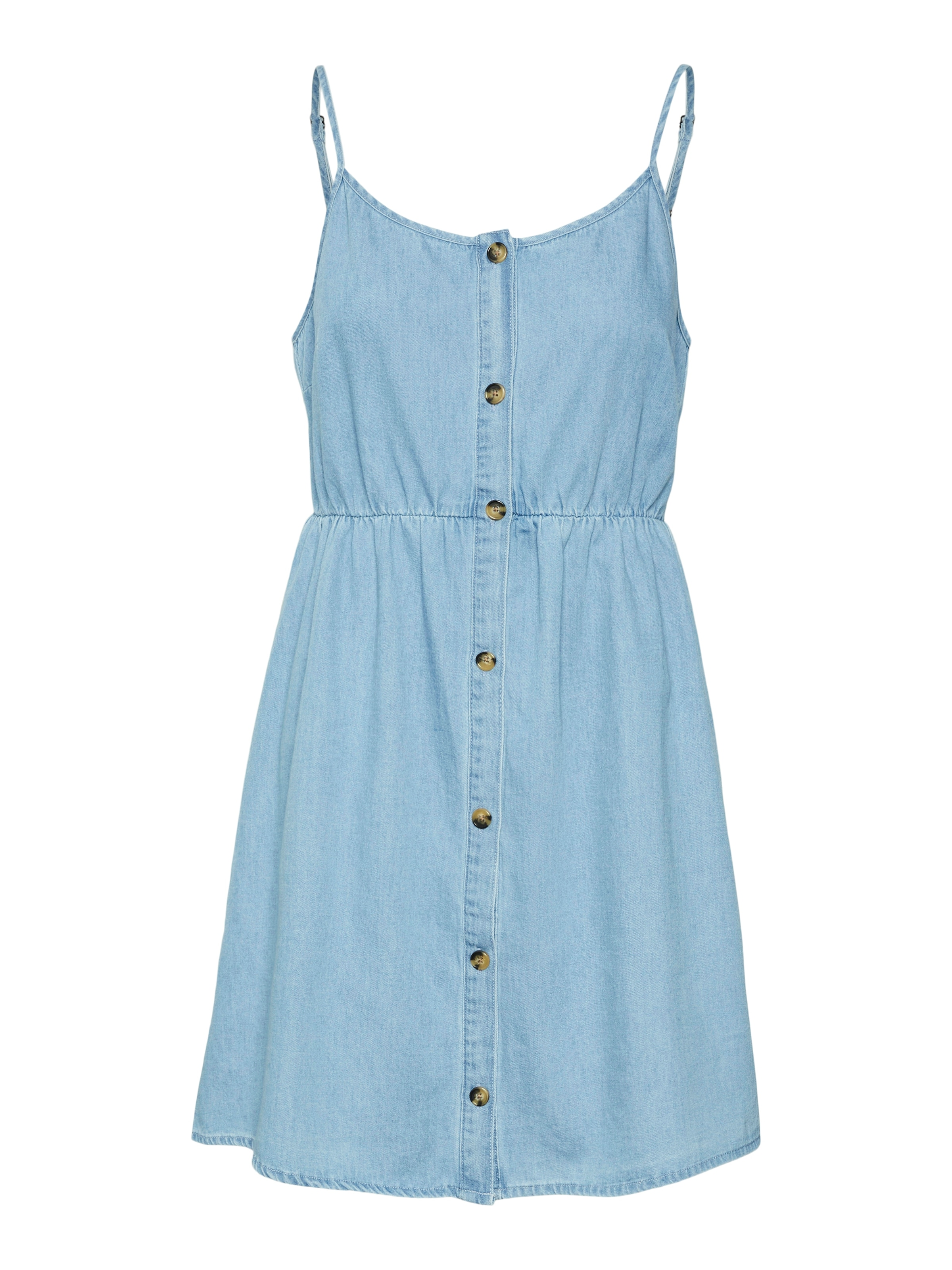 Vero Moda Jeanskleid »VMFLICKA STRAP SHORT DRESS LCS« Baumwolle, regular fit, verstellbare Träger