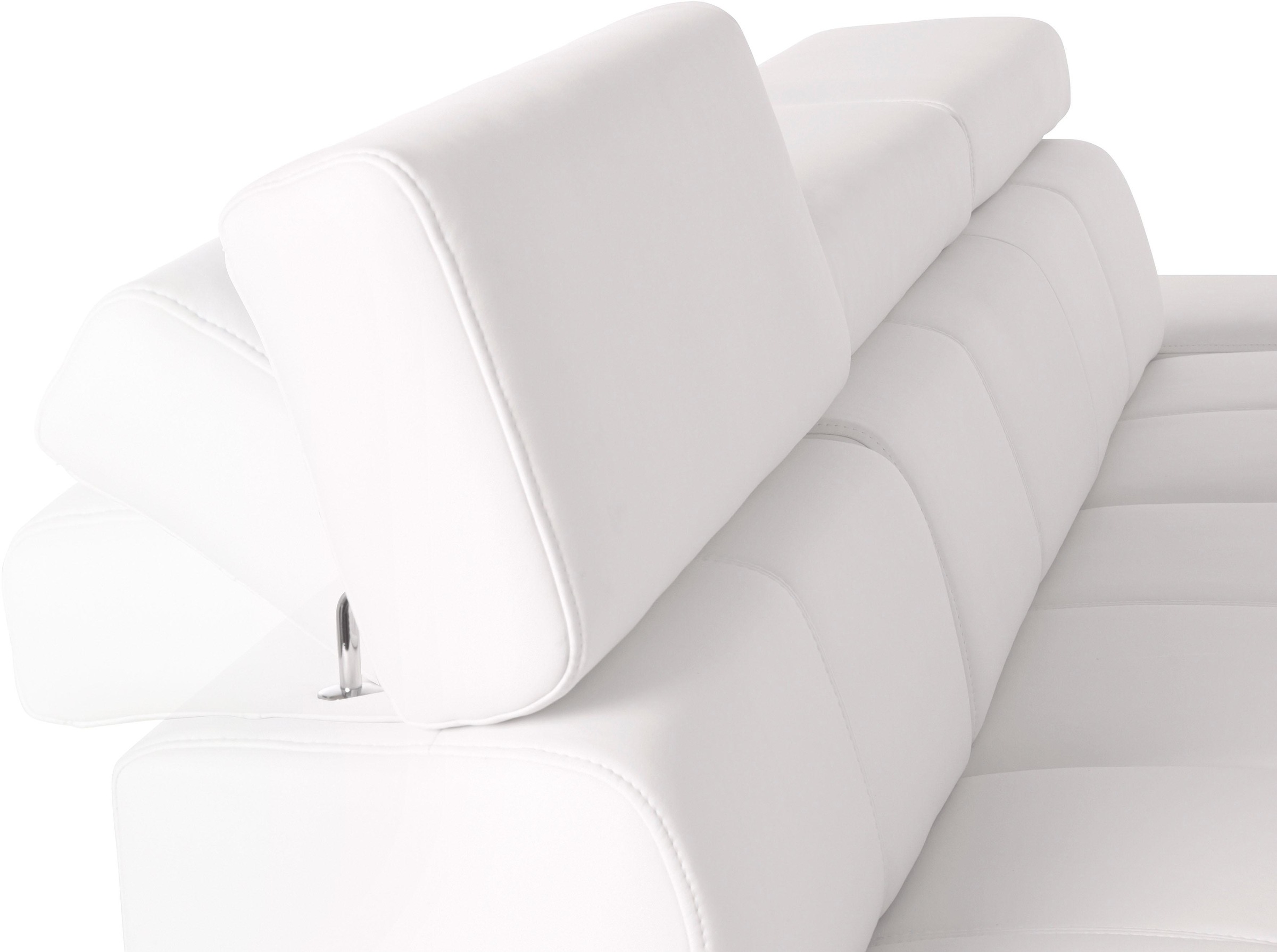 exxpo - sofa fashion Ecksofa »Fiji, hochwertige Detailverarbeitung im Sitz und Rücken, L-Form«, bequem durch Kopf- und Armteilverstellung, wahlweise mit Bettfunktion