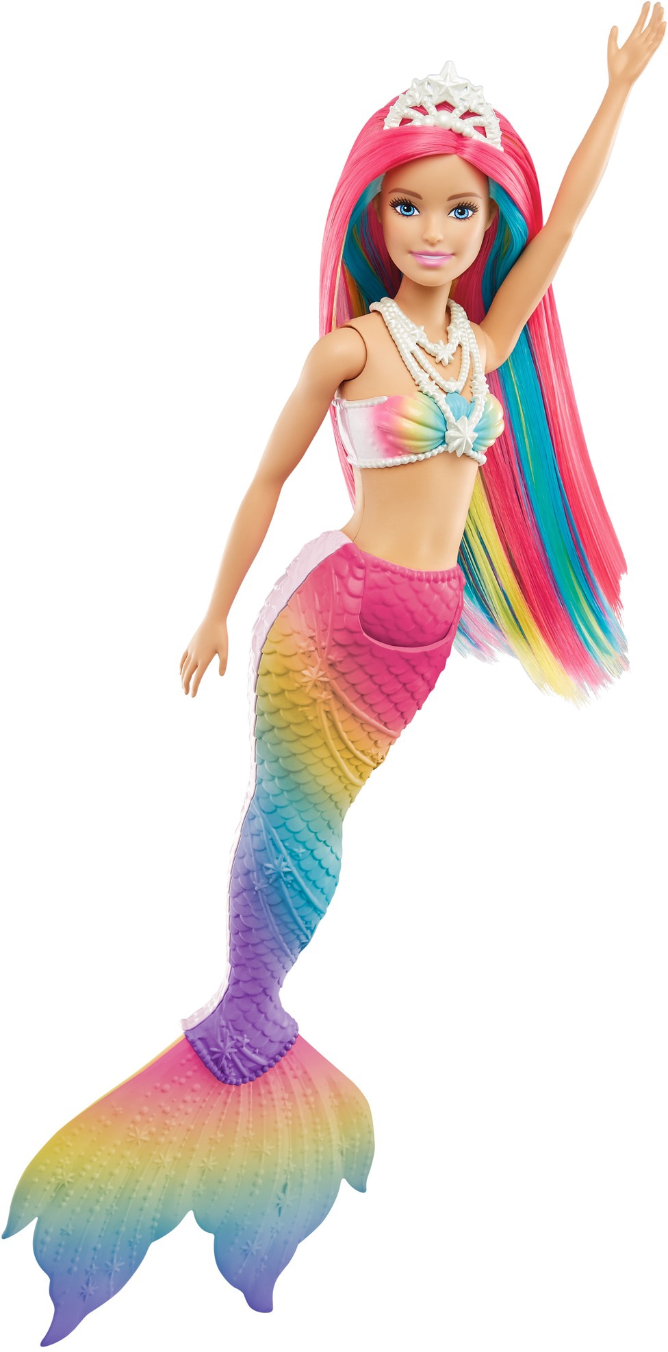 Barbie Meerjungfrauenpuppe »Puppe, Dreamtopia Regenbogenzauber Meerjungfrau mit Farbwechsel«