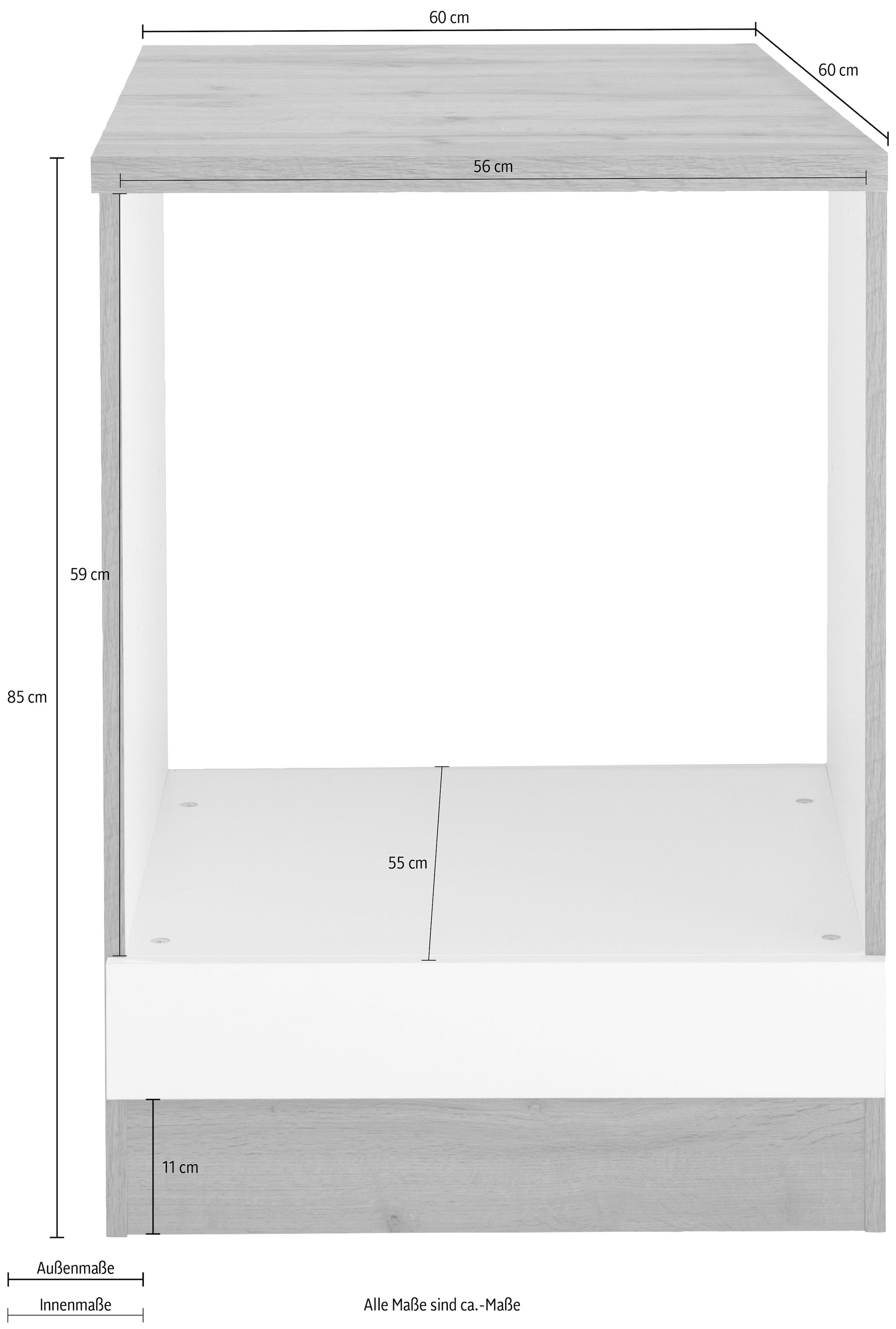 KOCHSTATION Herdumbauschrank »KS-Colmar«, 60 cm, geeignet für Herd-Set