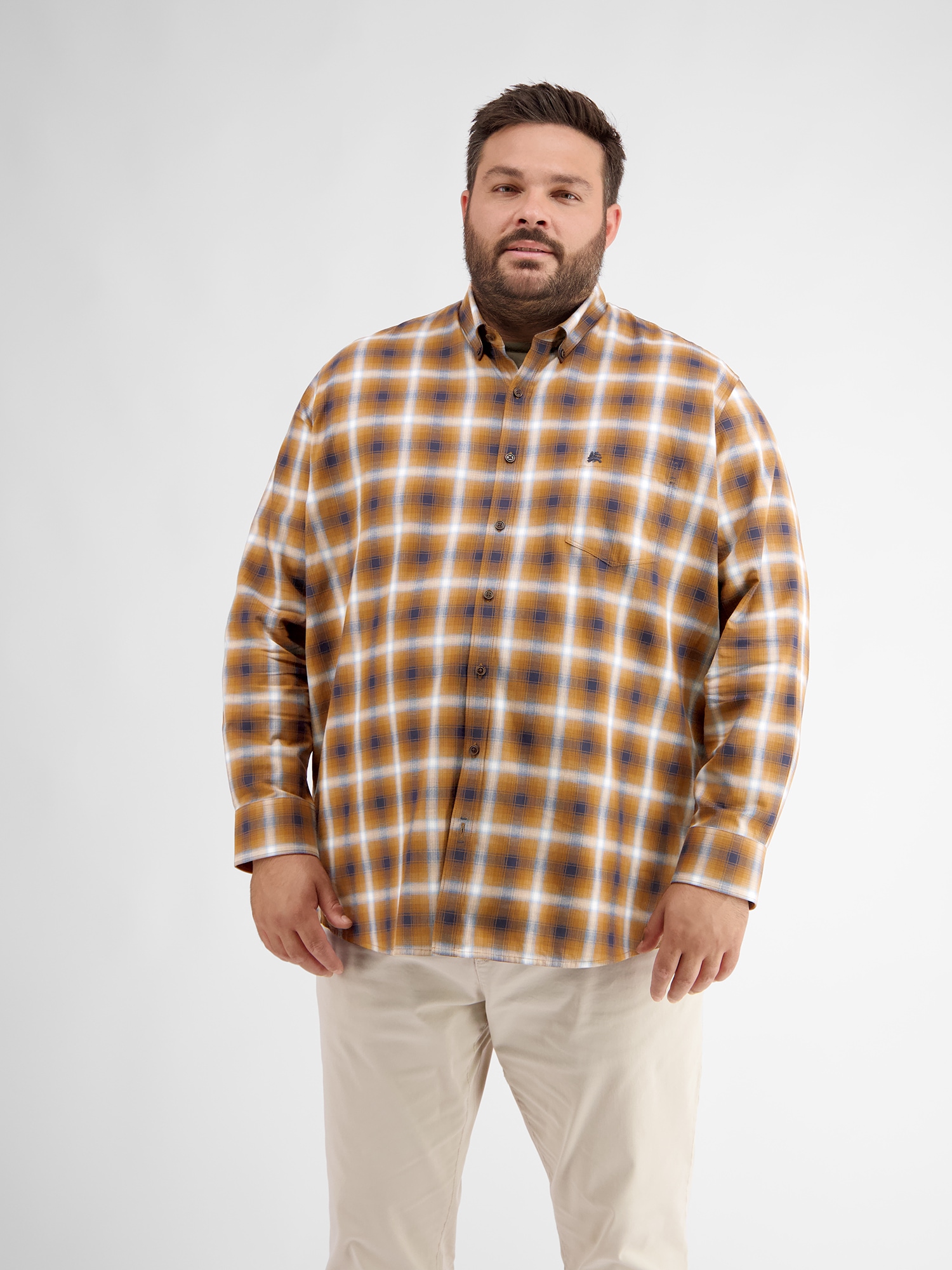 LERROS Karohemd "Karohemd mit Fischgratstruktur" günstig online kaufen