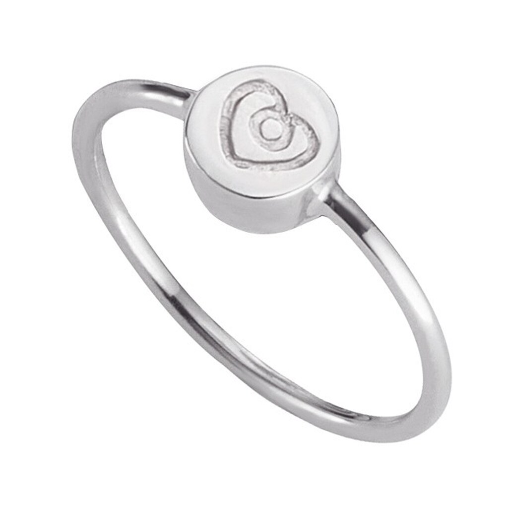 CAÏ Fingerring »925/- Sterling Silber rhodiniert Herz«