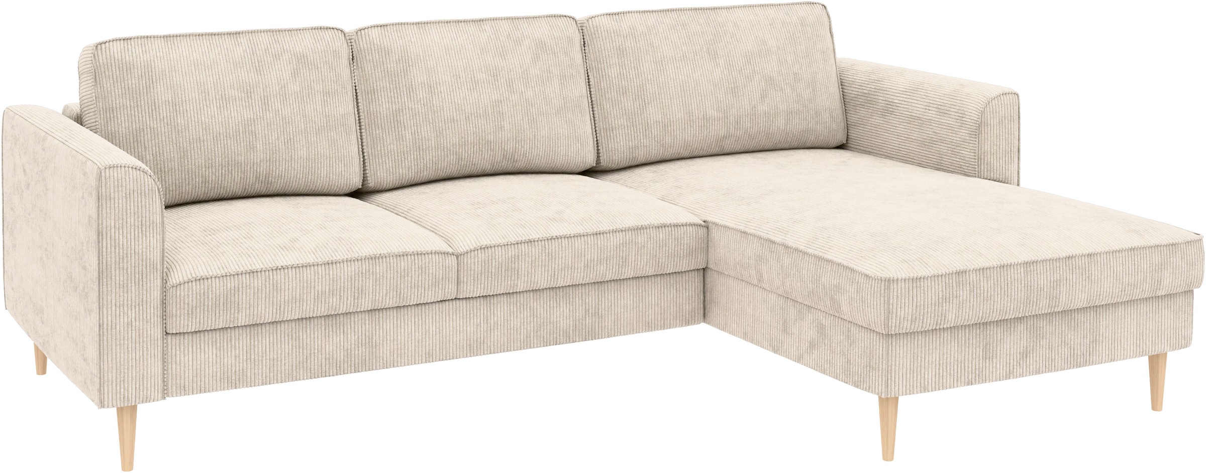Home affaire Ecksofa »Booster Couch wahlweise mit Schlaffunktion und Bettkasten-auch in Cord«, Recamiere beidseitig montierbar, Sofa in L-Form, 232 cm