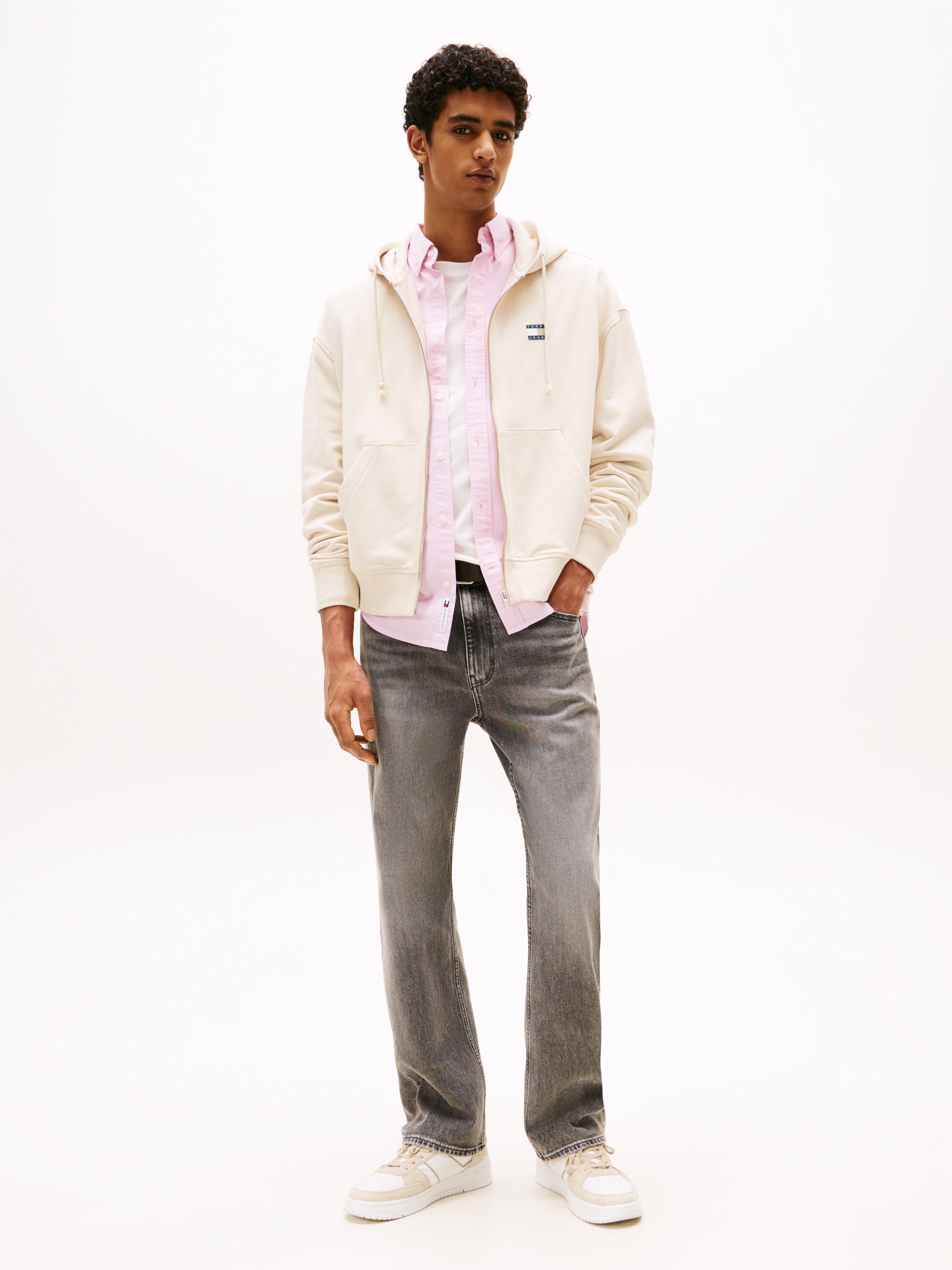 Tommy Jeans Kapuzensweatjacke "TJM CRP NEW CLASSICS ZIP THR" Mit Rundhalsau günstig online kaufen