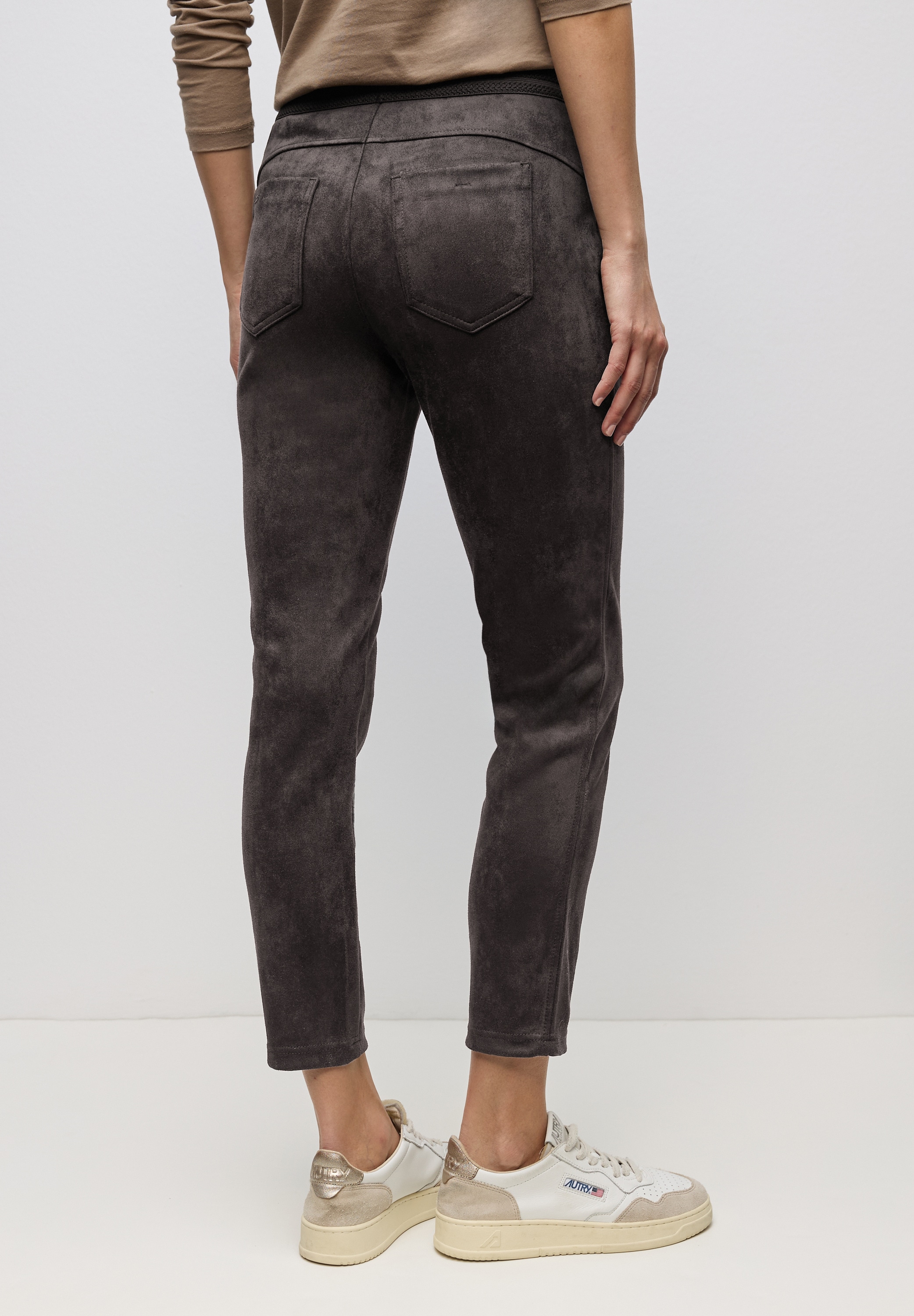 STREET ONE Stoffhose  aus Velour