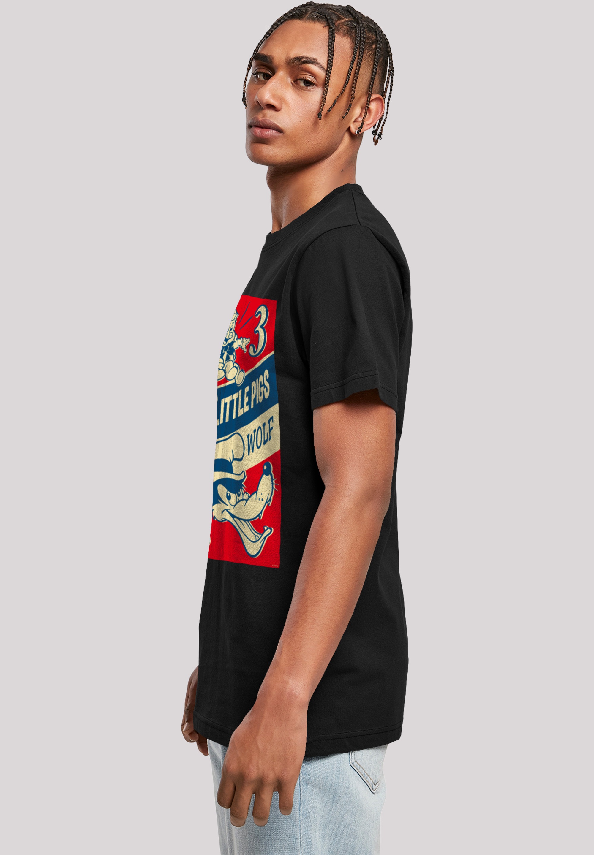 F4NT4STIC T-Shirt »Disney Die Drei Kleinen Schweinchen«, Herren,Premium Merch,Regular-Fit,Basic,Bedruckt