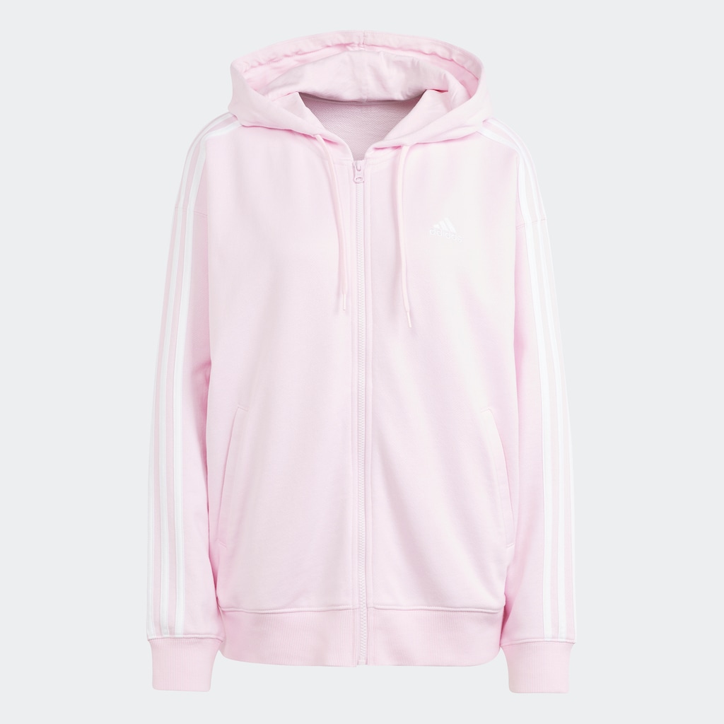 adidas Sportswear Kapuzensweatjacke »ESSENTIALS 3STREIFEN FRENCH TERRY OVERSIZED KAPUZENJACKE«, (1 tlg.)