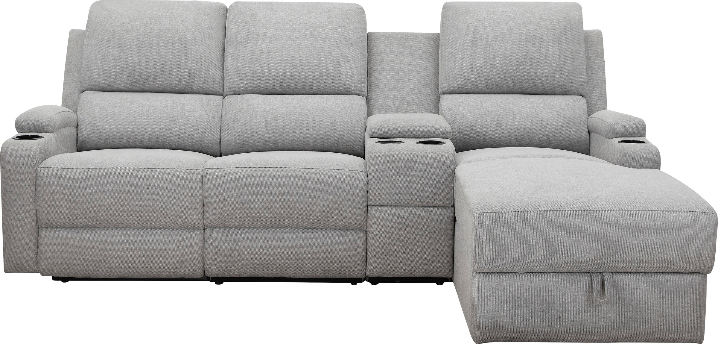 Home affaire Ecksofa "NAPORI Multimediasofa, 3er Kinosessel XXL, L-Form, 3 günstig online kaufen