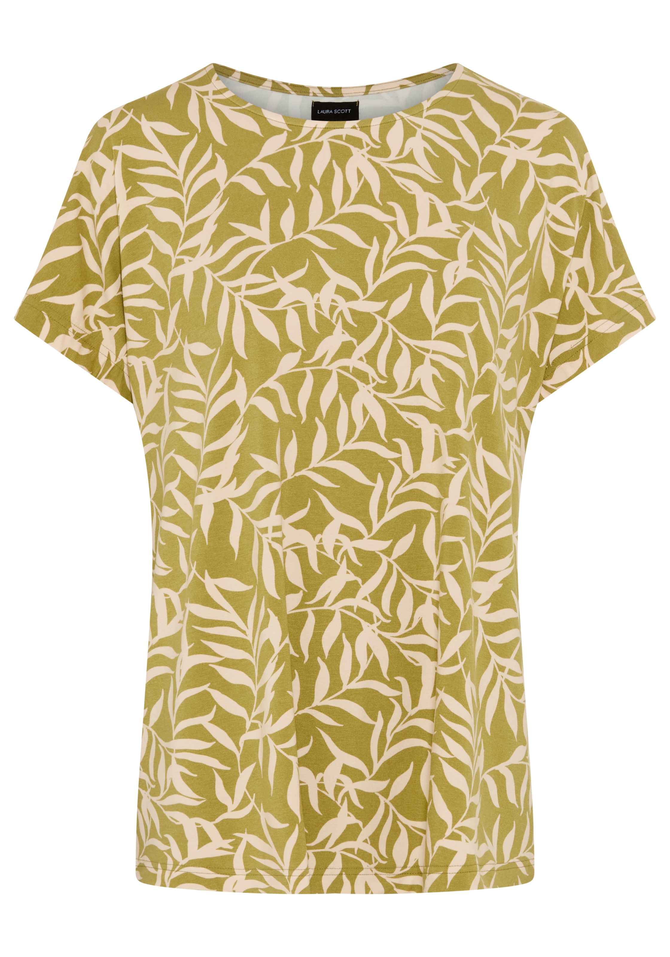 Laura Scott CURVE T-Shirt casual Stil, Figurumspielende Passform, geblümt