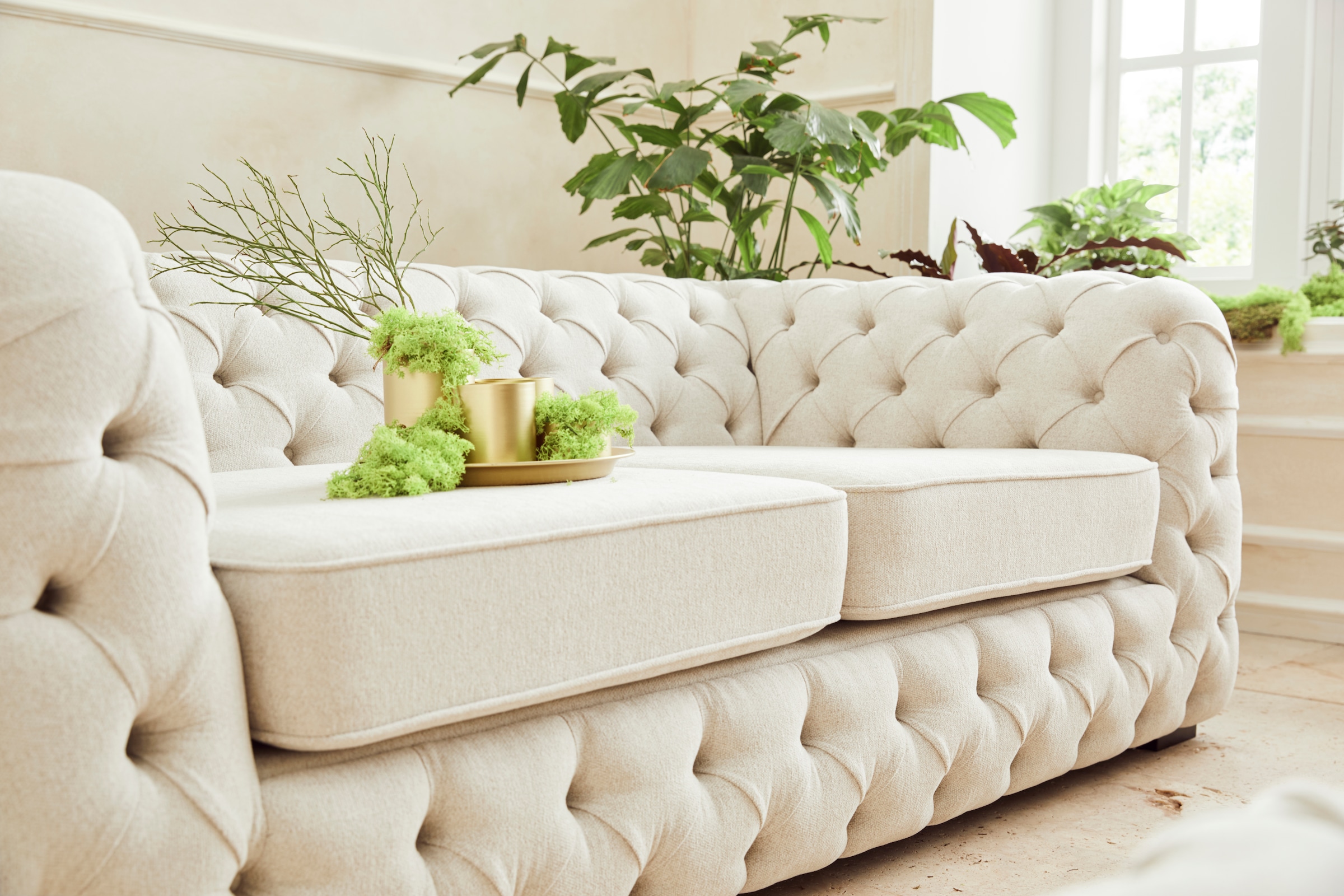 Guido Maria Kretschmer Home&Living Chesterfield-Sofa »Kalina«, mit klassischer Chesterfield-Knopfheftung
