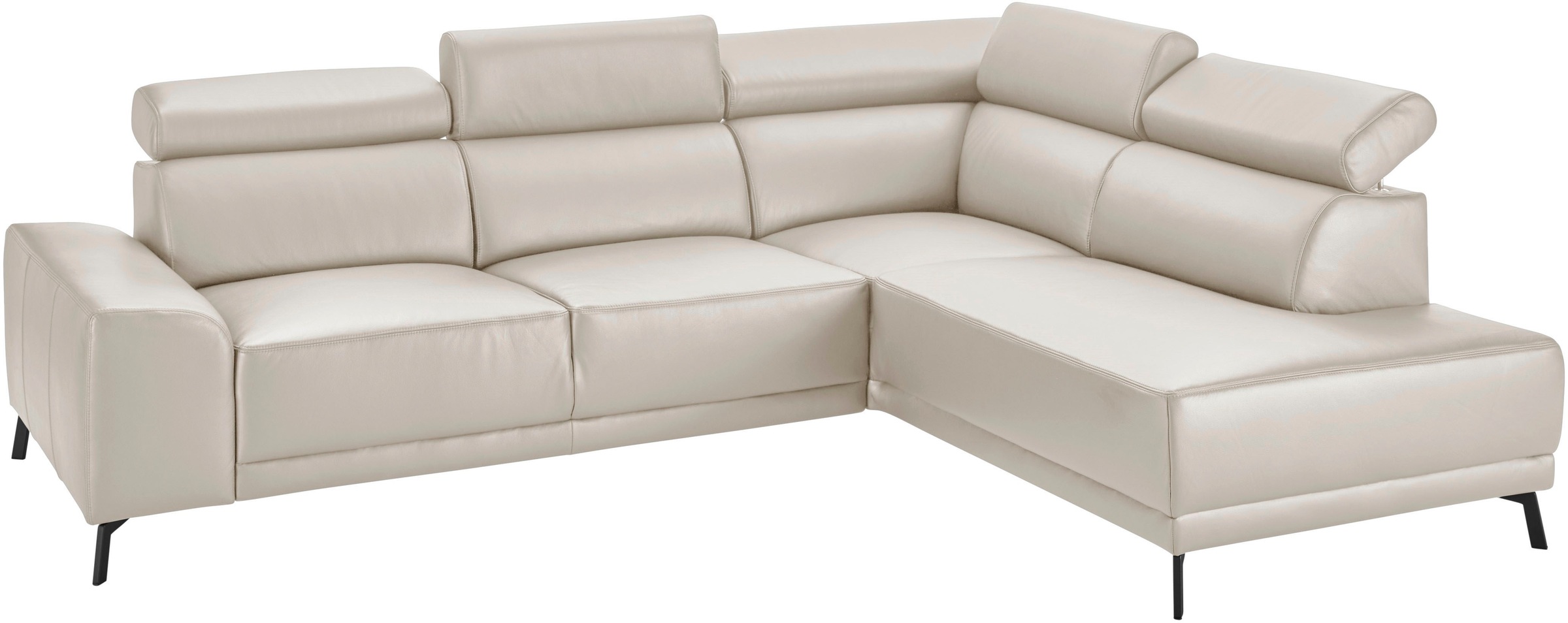 3C Candy Ecksofa »Greve modern und bequem, inkl. manueller Kopfteilverstellung, L-Form«, wahlweise mit motorischem Sitzvorzug
