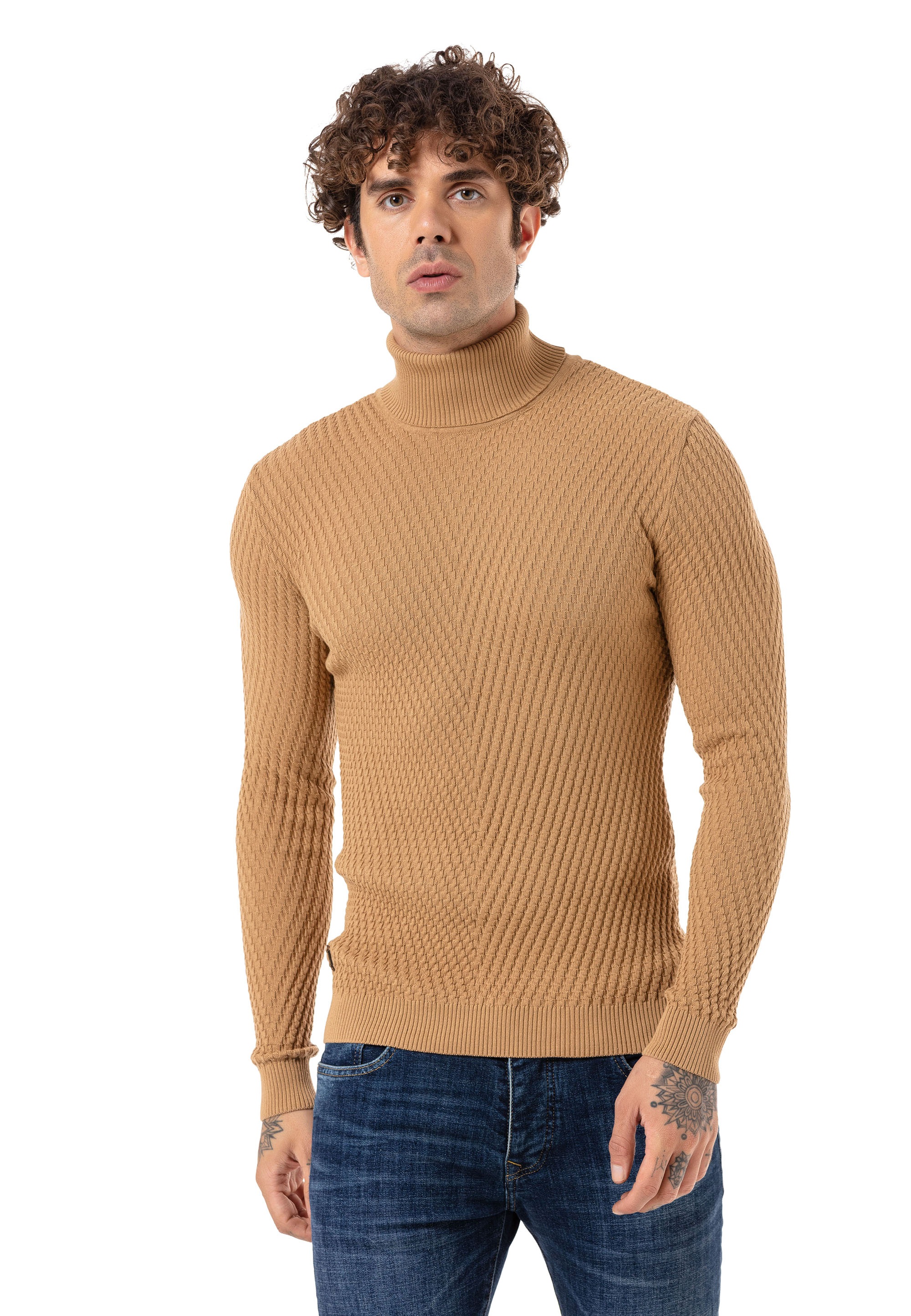 RedBridge Rollkragenpullover »Gosport«, mit aufwendigem Strickmuster