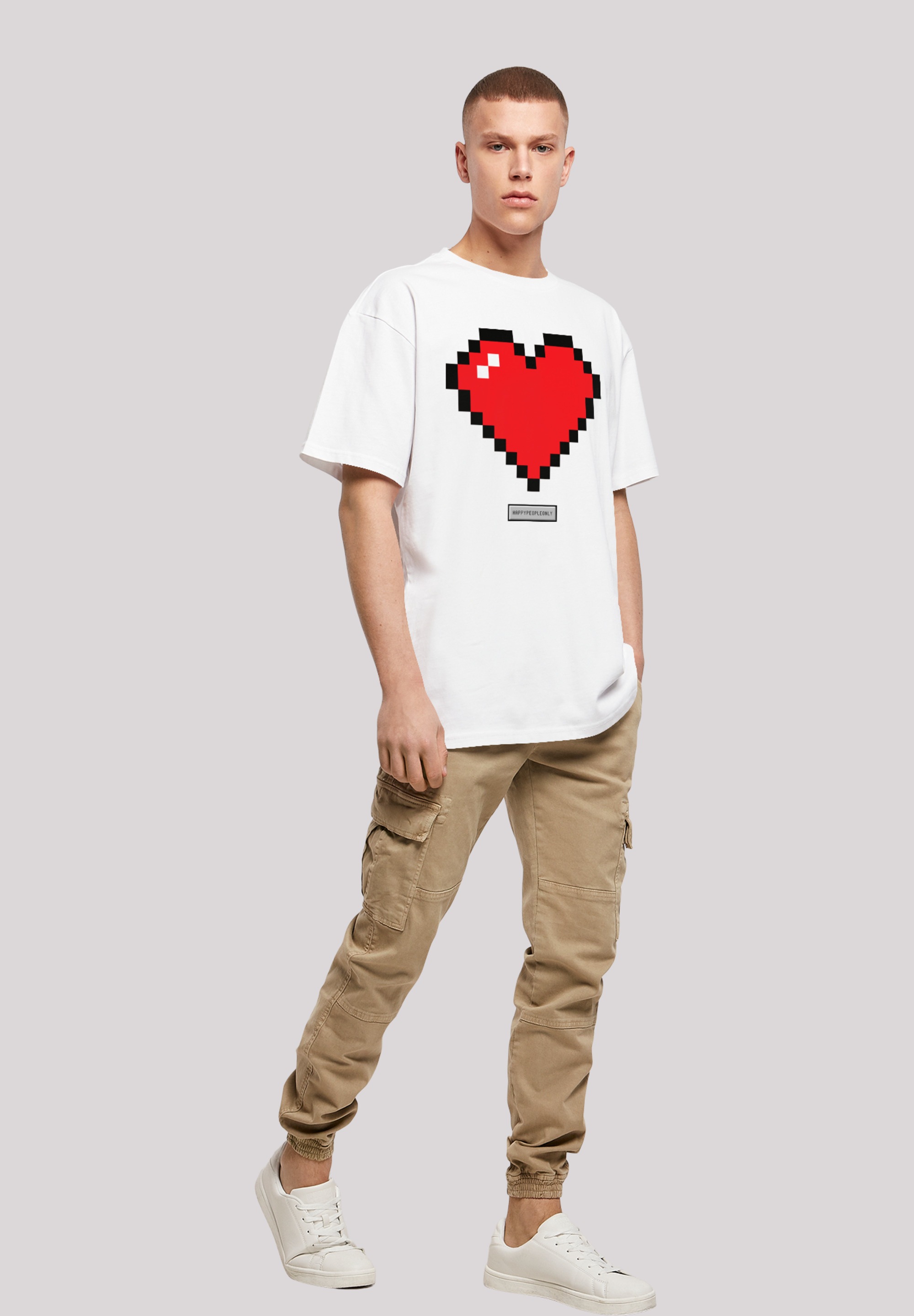 F4NT4STIC T-Shirt »Pixel Print | kaufen Herz Vibes BAUR Happy Good People«, ▷