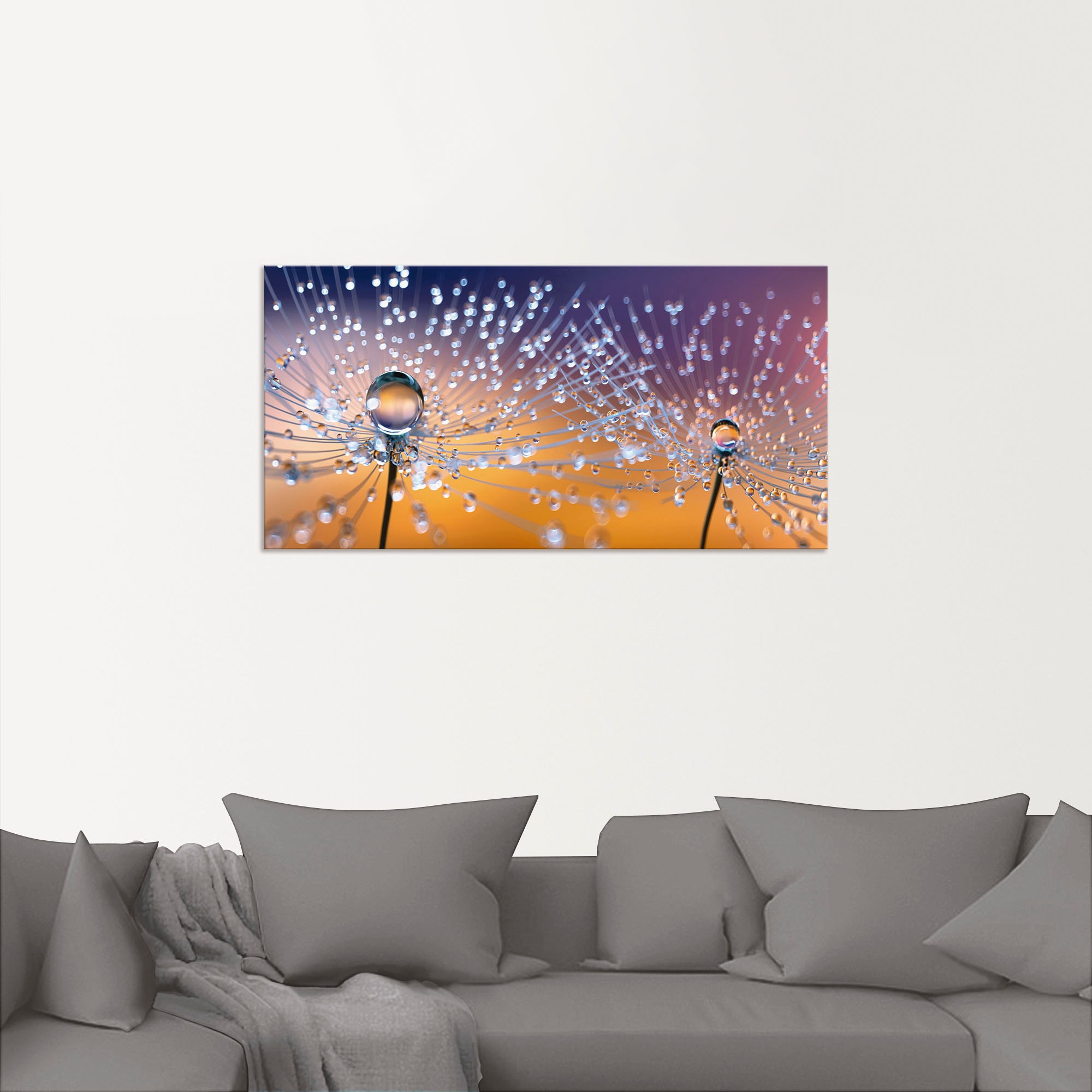 Artland Wandbild »Pusteblumen Tautropfen«, Blumenbilder, (1 St.), als Alubild, Outdoorbild, Leinwandbild, Poster, Wandaufkleber