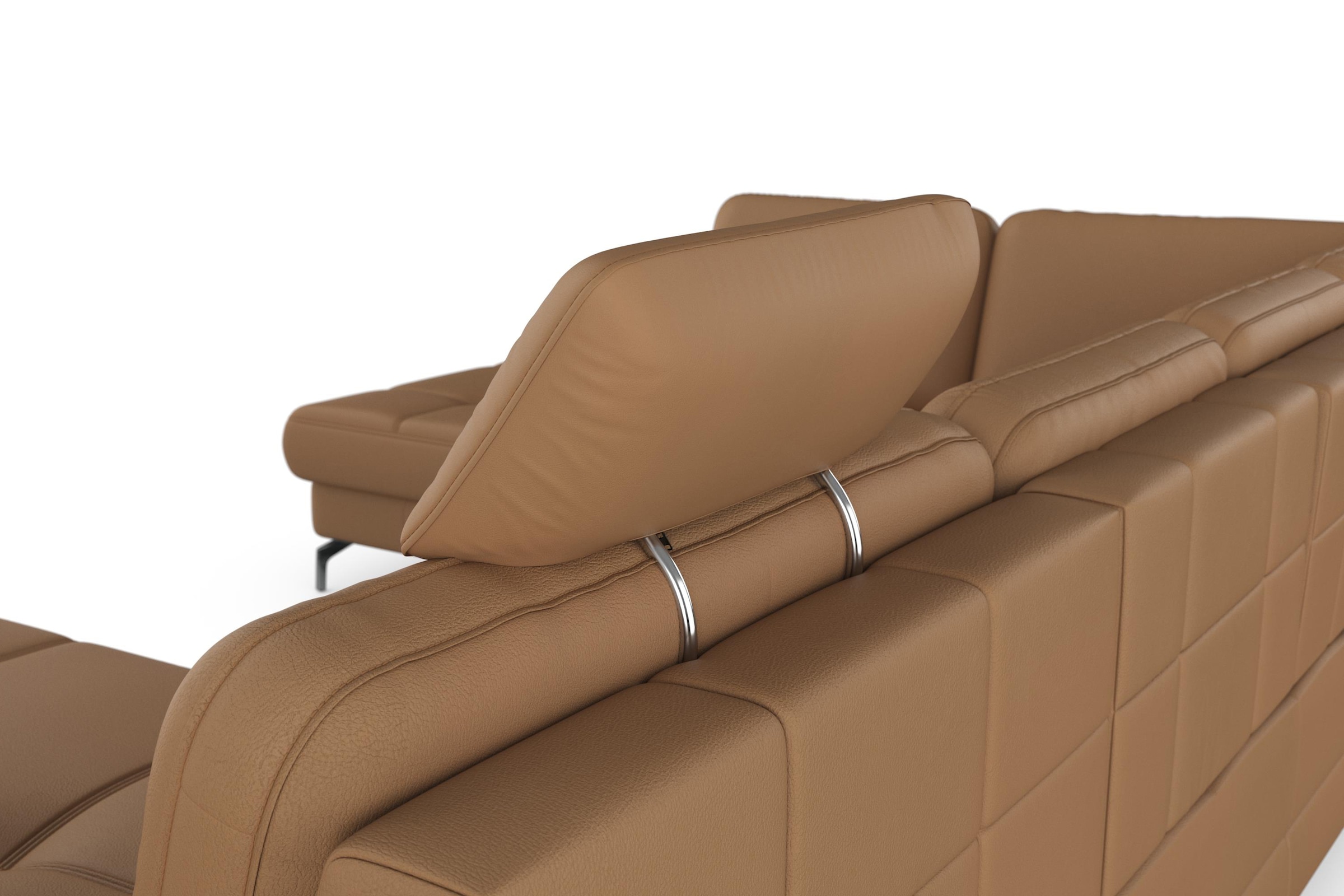 sit&more Wohnlandschaft »Bendigo U-Form«, inklusive Sitztiefenverstellung, Bodenfreiheit 12 cm, in 2 Fußfarben