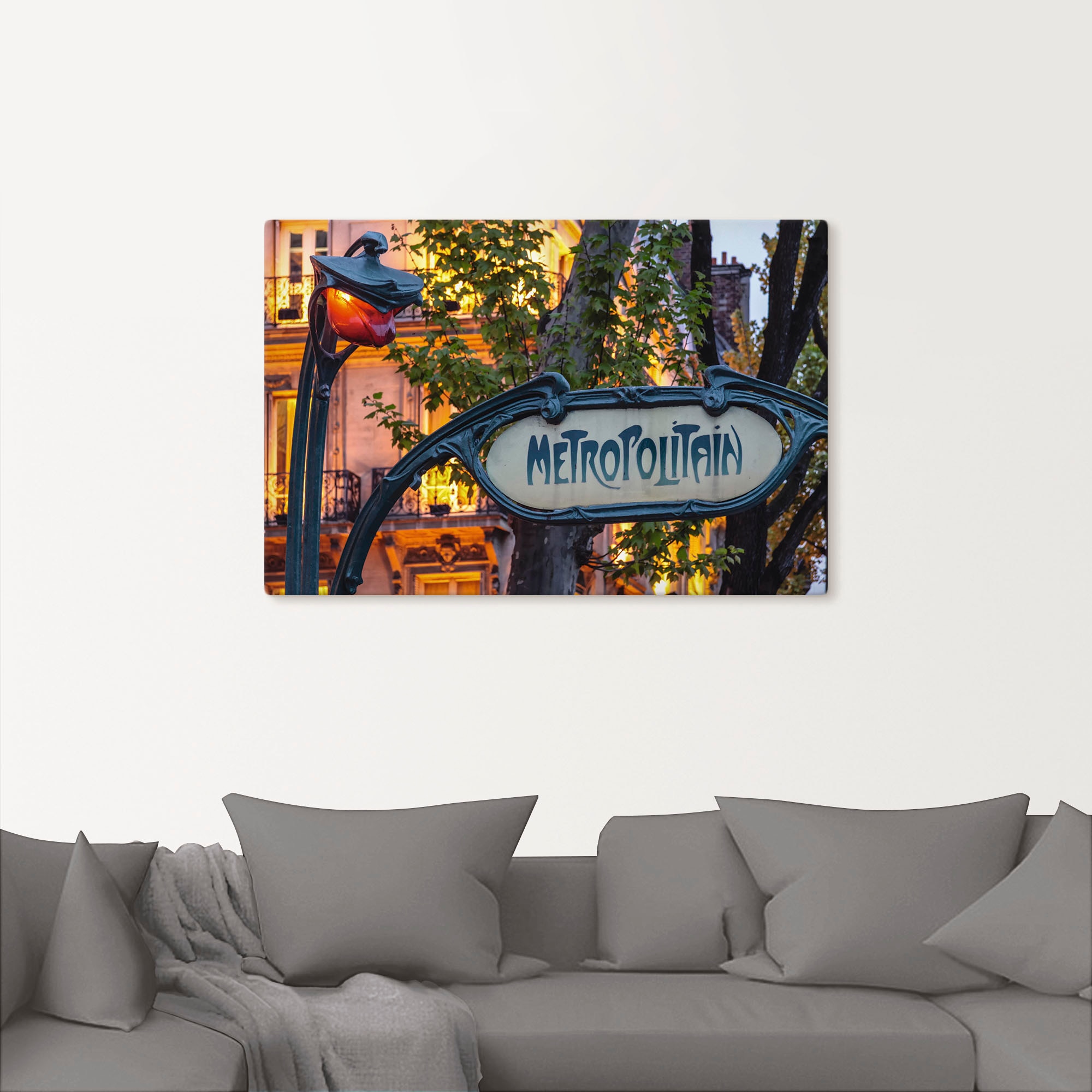 Artland Wandbild »Jugendstil-Eingang zu Metro-Station«, Schilder, (1 St.), als Alubild, Leinwandbild, Wandaufkleber oder Poster in versch. Größen