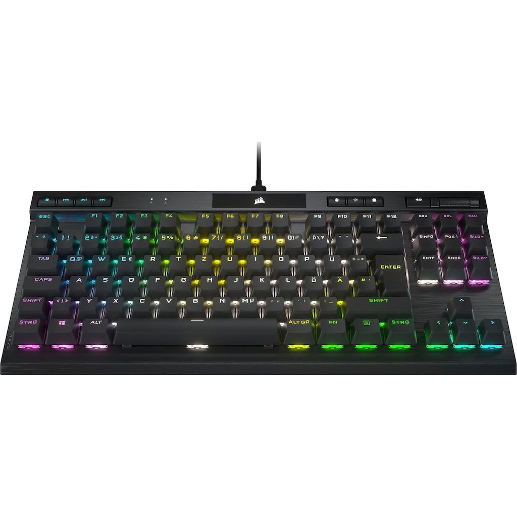Corsair Gaming-Tastatur »K70 TKL RGB CHAMPION SERIES MX SPEED«, (Fn-Tasten-Multimedia-Tasten-USB-Anschluss-Lautstärkeregler)