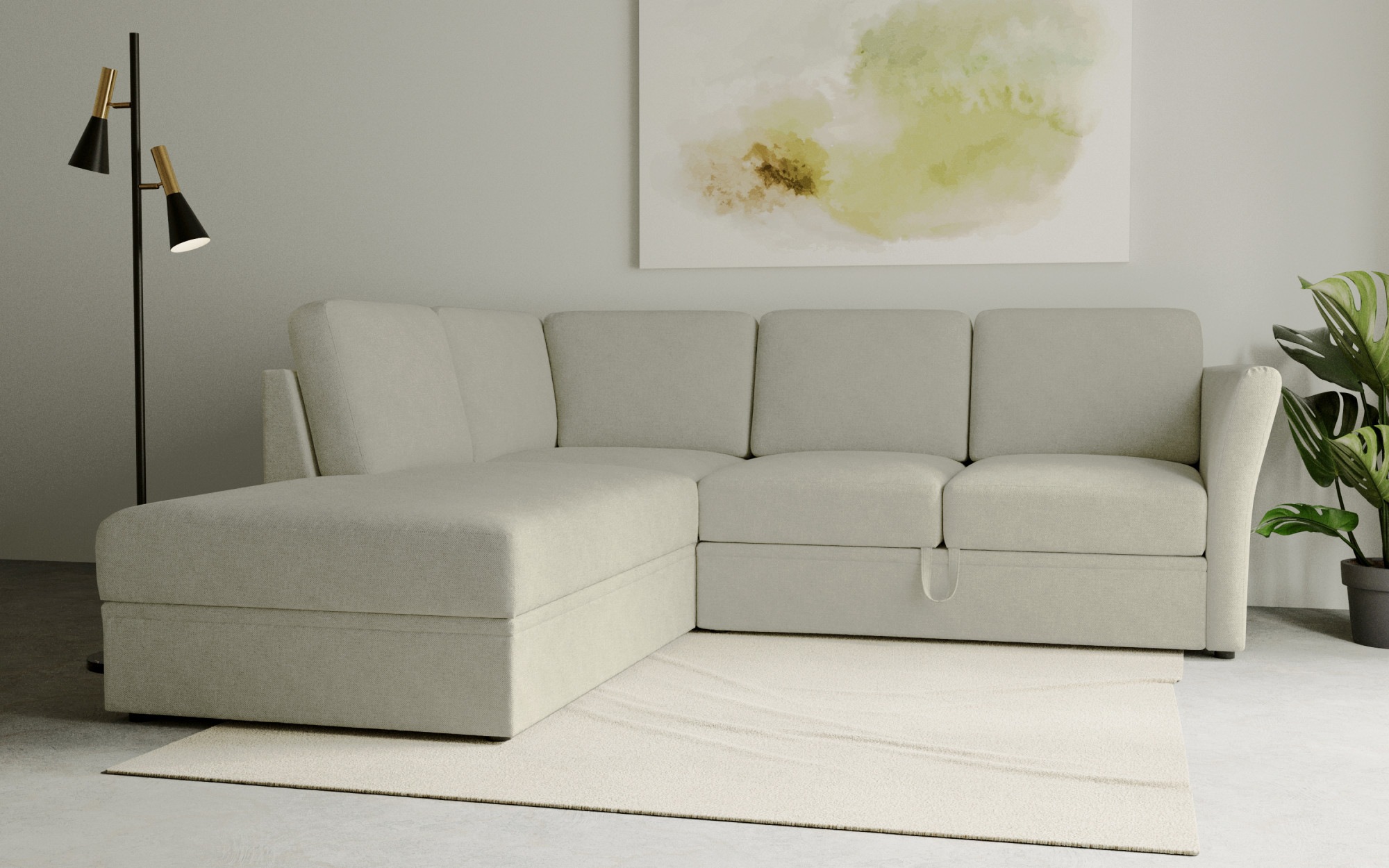 Home affaire Ecksofa »Lavars L-Form Schlafsofa« su ...