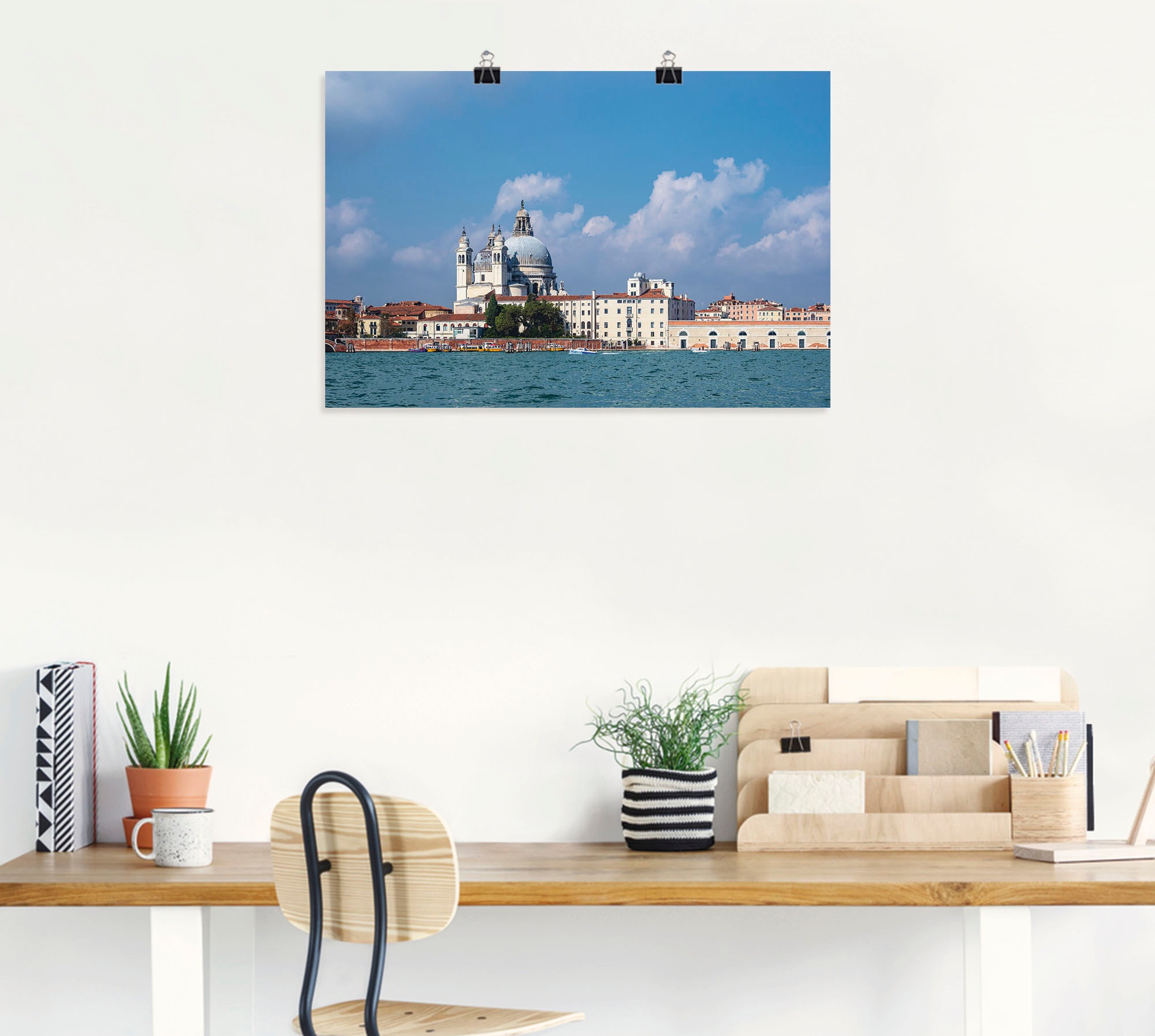 Artland Leinwandbild »Blick auf historische Gebäude Venedig II«, Venedig, (1 St.), auf Keilrahmen gespannt