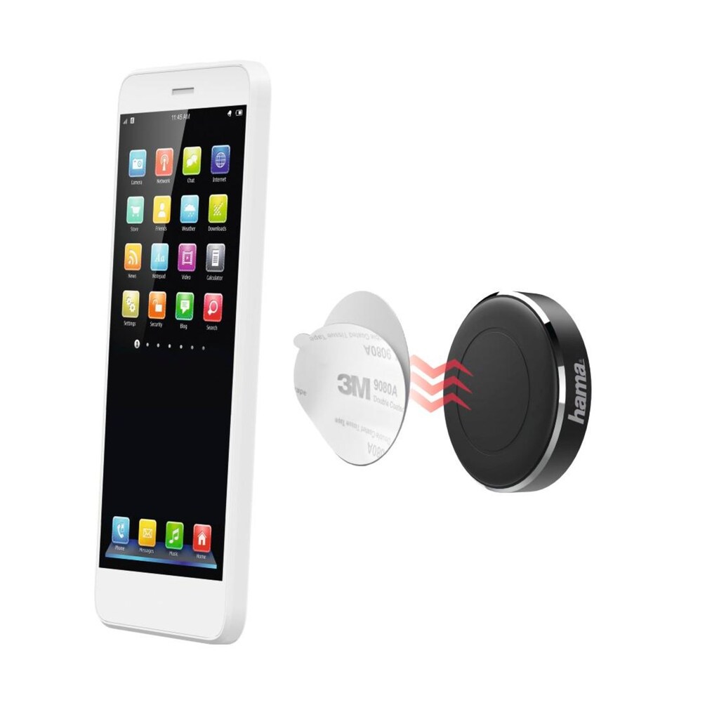 Hama Smartphone-Halterung »Universal Smartphone Halter "Magnet", zum Aufkleben, Schwarz«
