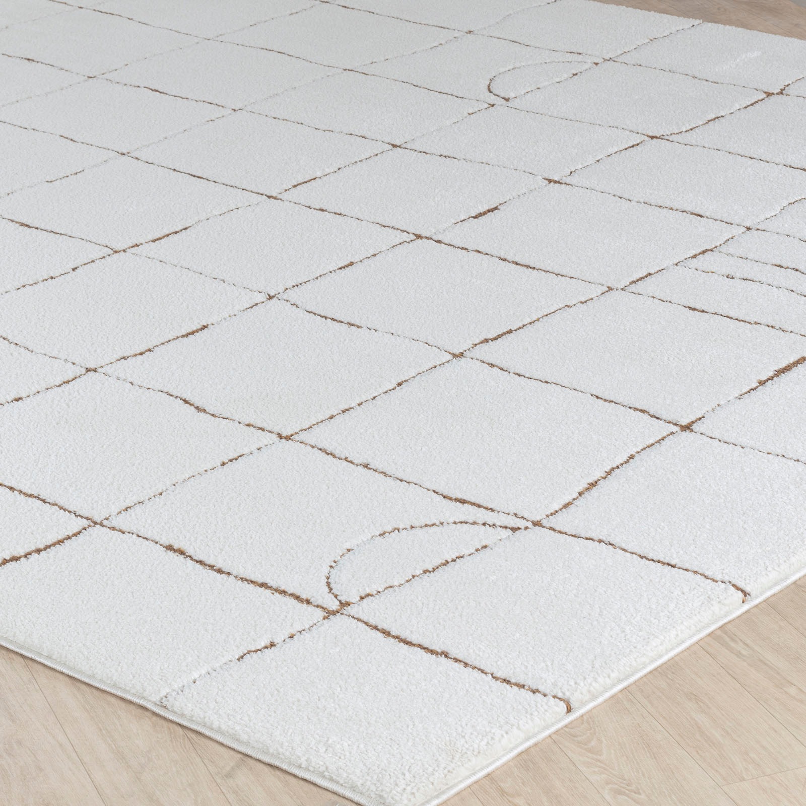 Livabliss Teppich »INCHON«, rechteckig, 14 mm Höhe, Skandi Design, Modern Boho Kurzflor Wohnzimmerteppich, Schlafzimmer