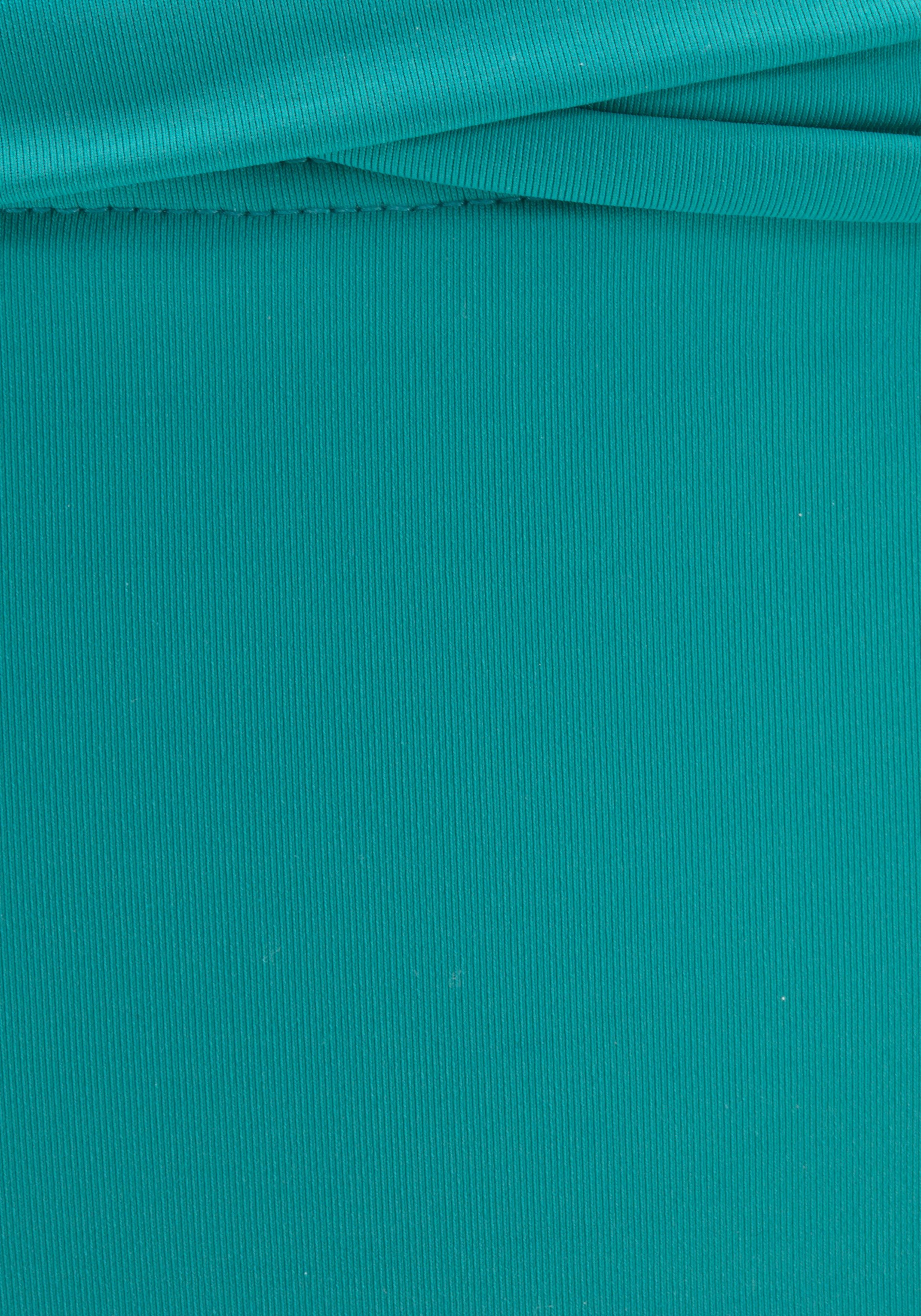 Bikini-Hose S.OLIVER "Spain", Damen, Gr. 36, N-Gr, blau (türkis), Microfaser, Microfaser, unifarben, Badehosen Bikini-Hose, mit gedrehtem Bündchen 3