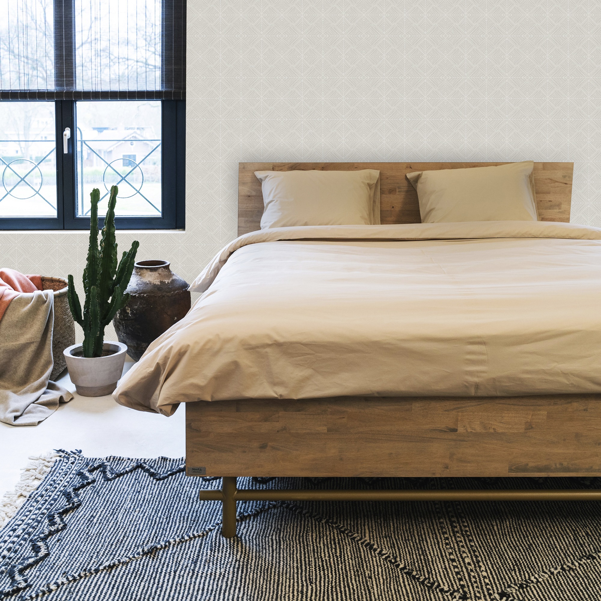 kayori Vliestapete »Kyushu« kariert glatt 10mx52cm (ca. 5m2)