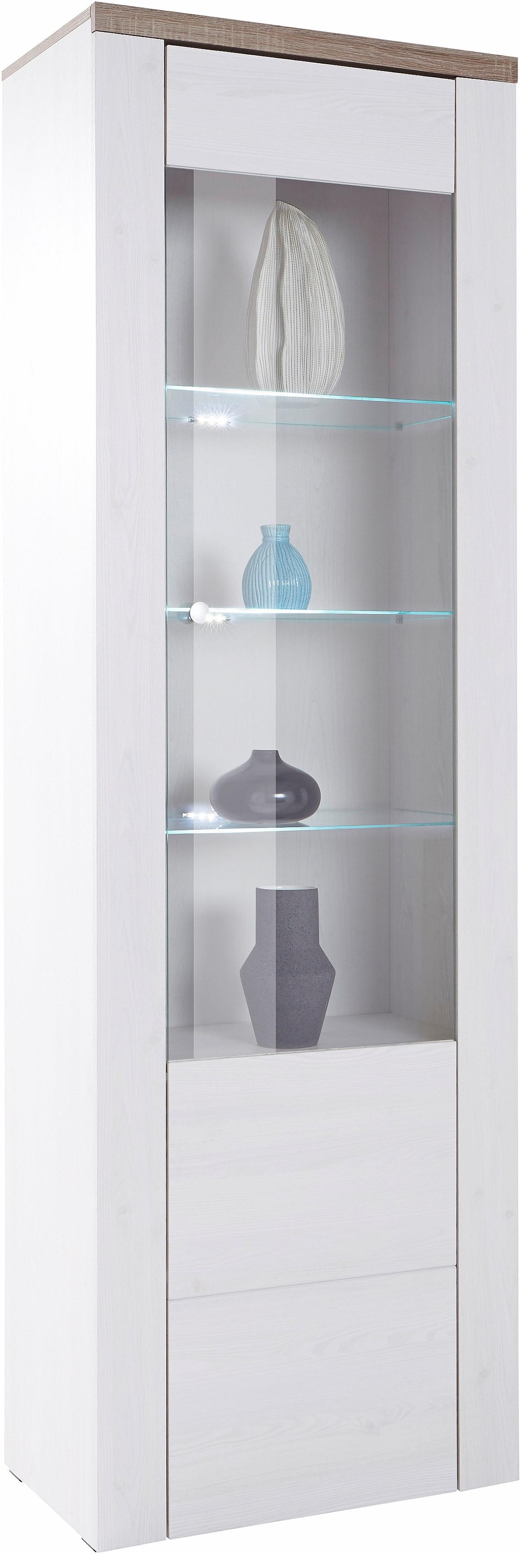 Vitrine, Höhe 205,6 cm kaufen online BAUR Glaseinsatz | mit