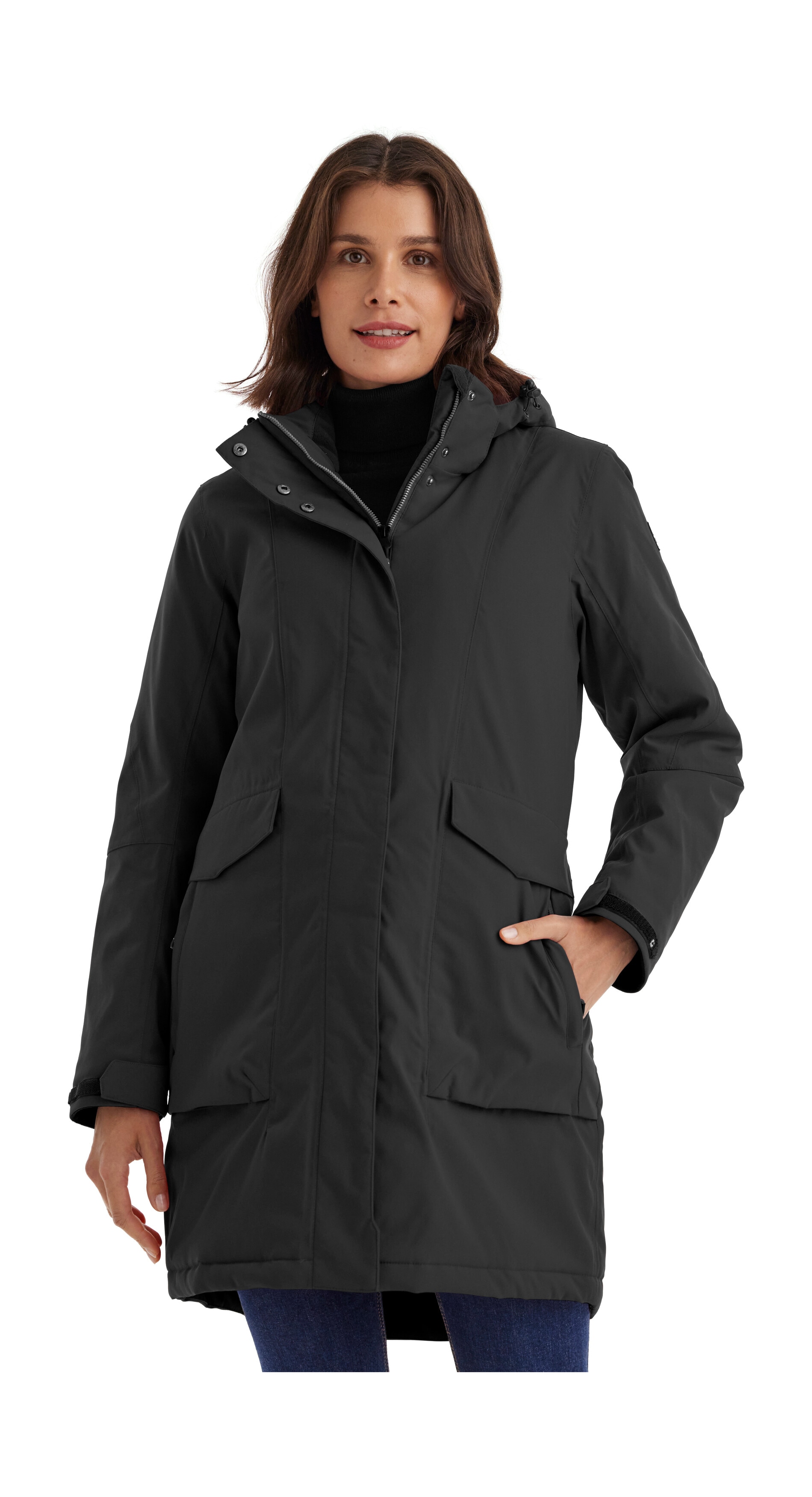 Killtec Parka "Damen Funktionsparka" Wasserdichter, atmungsaktiver Damenparka mit abnehmbarer Kapuze