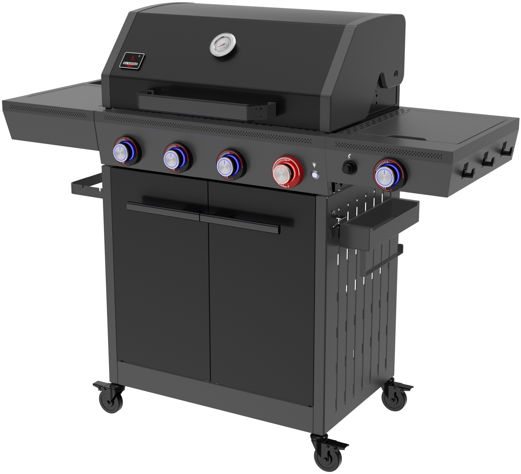 El Fuego Gasgrill »Key West« 16 kW (4 Brenner je 3,0 kW + 1 Turbobrenner 4,0 kW)
