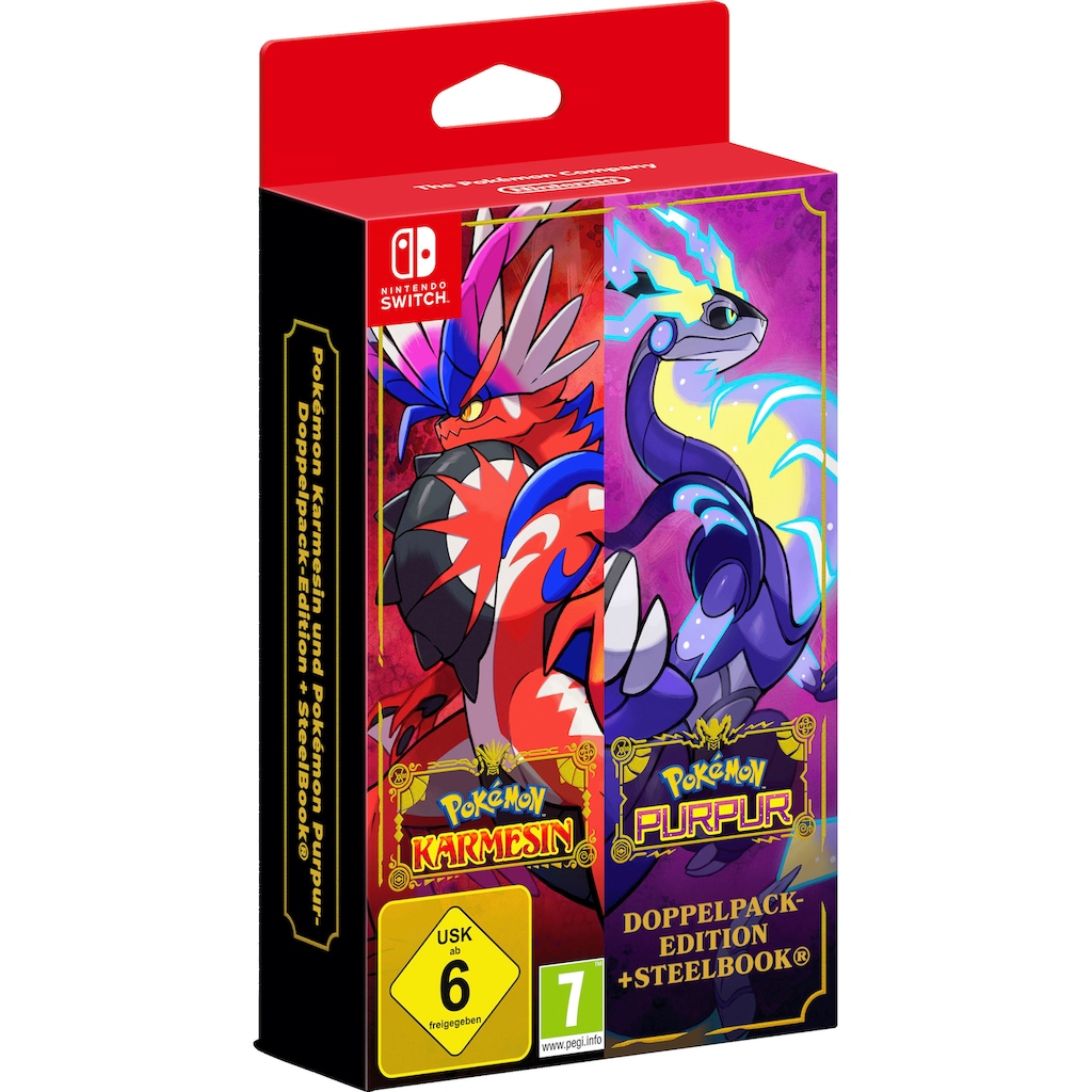 Nintendo Switch Spielesoftware »Pokémon Karmesin und Pokémon Purpur-Doppelpack-Edition + SteelBook«, Nintendo Switch