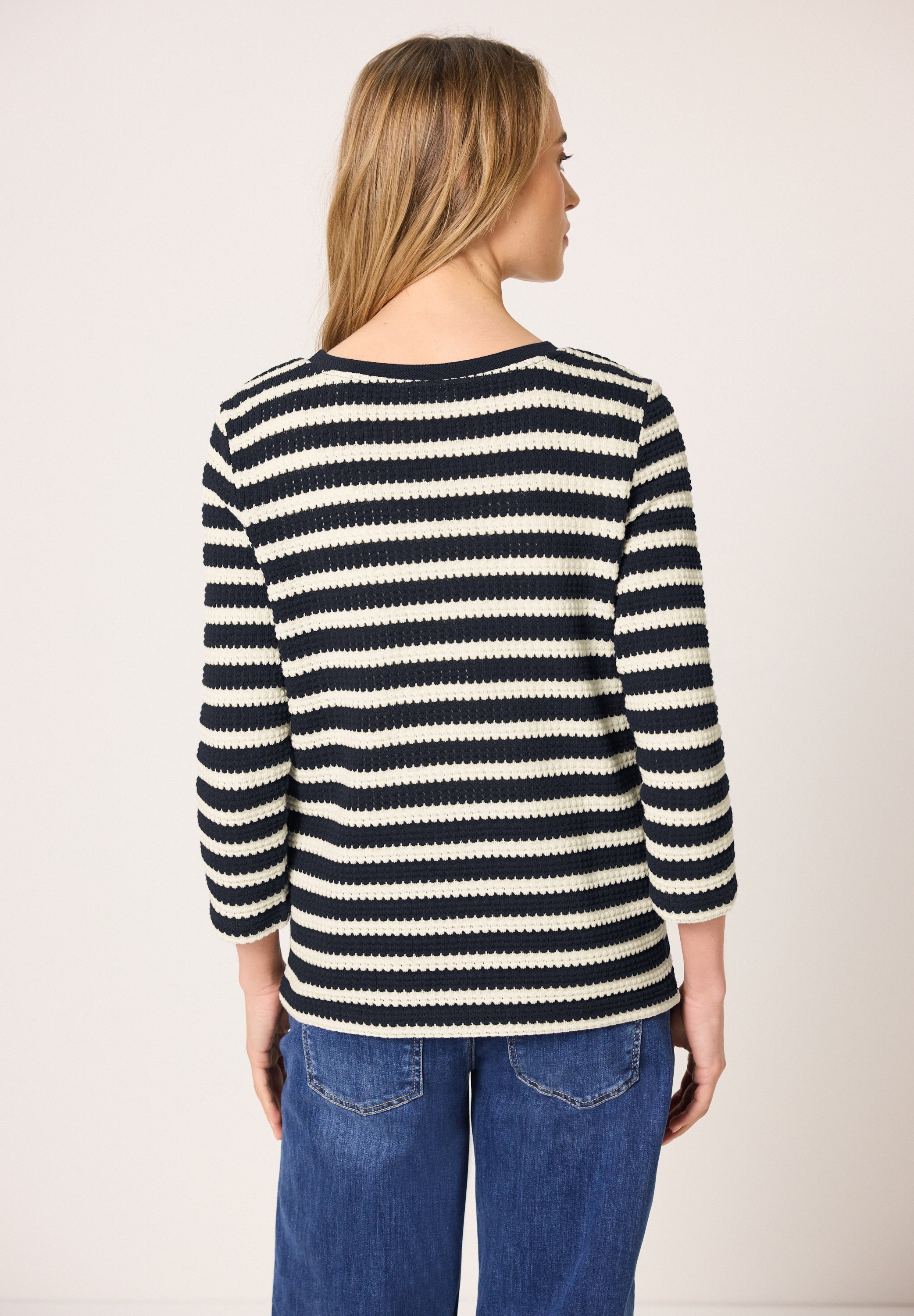 STREET ONE 3/4-Arm-Shirt mit U-Boot-Ausschnitt