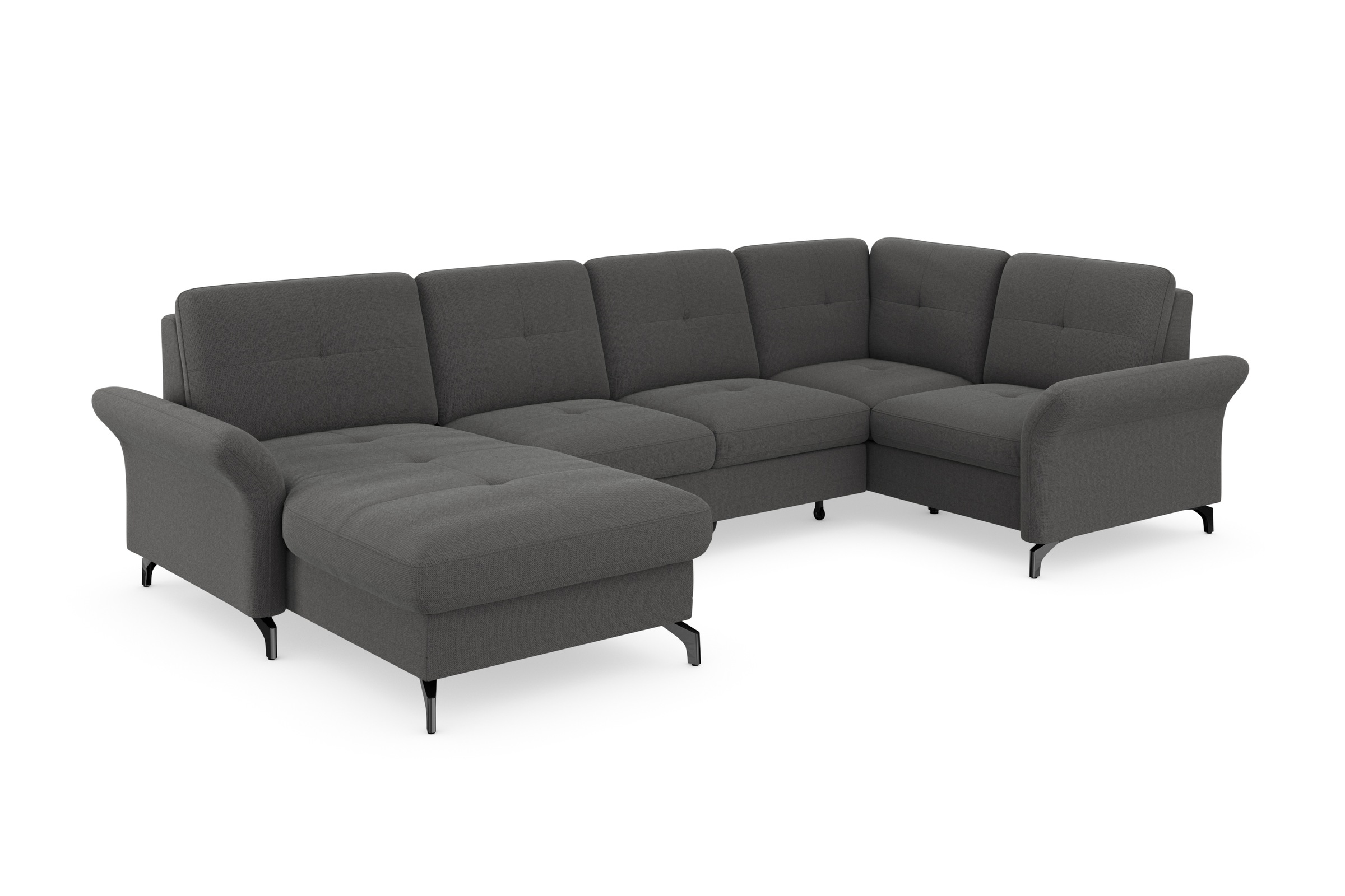 Home affaire Wohnlandschaft "Calando U-Form" wahlweise mit Bettfunktion, Be günstig online kaufen