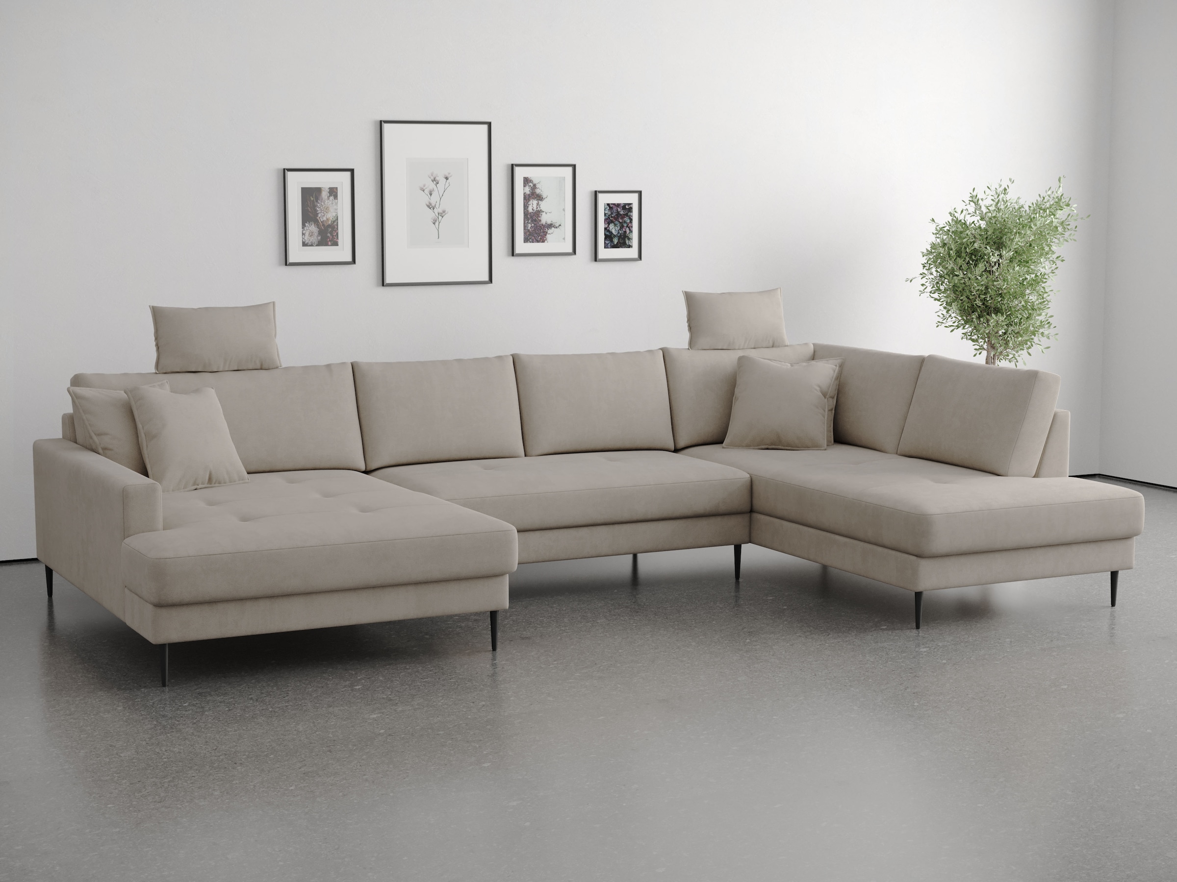 OTTO home Wohnlandschaft "Summer" U-Form, B: 360cm in Cord & Struktur