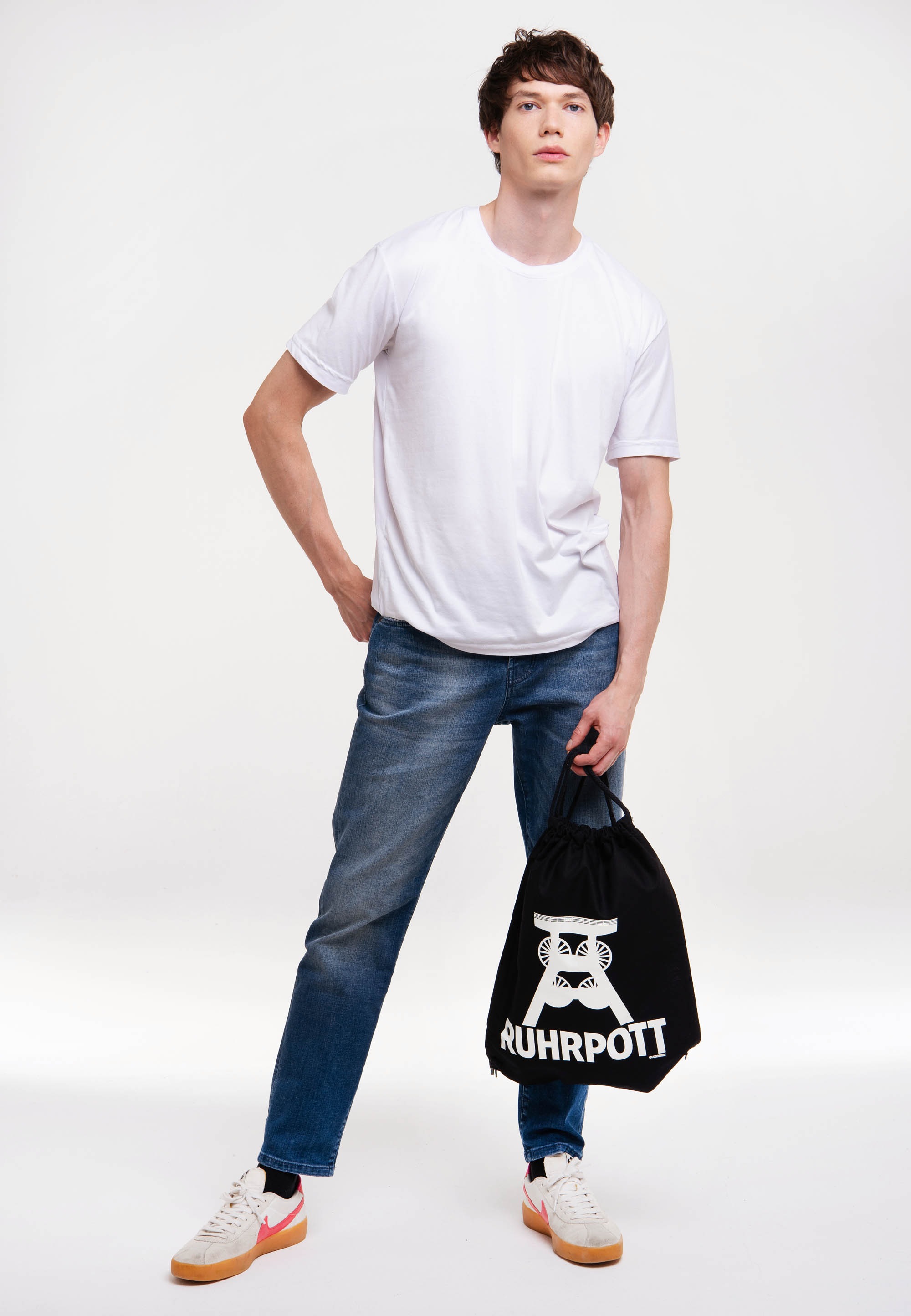 LOGOSHIRT Kulturbeutel »Turnbeutel Ruhrpott«, mit stabilem Kordelzug