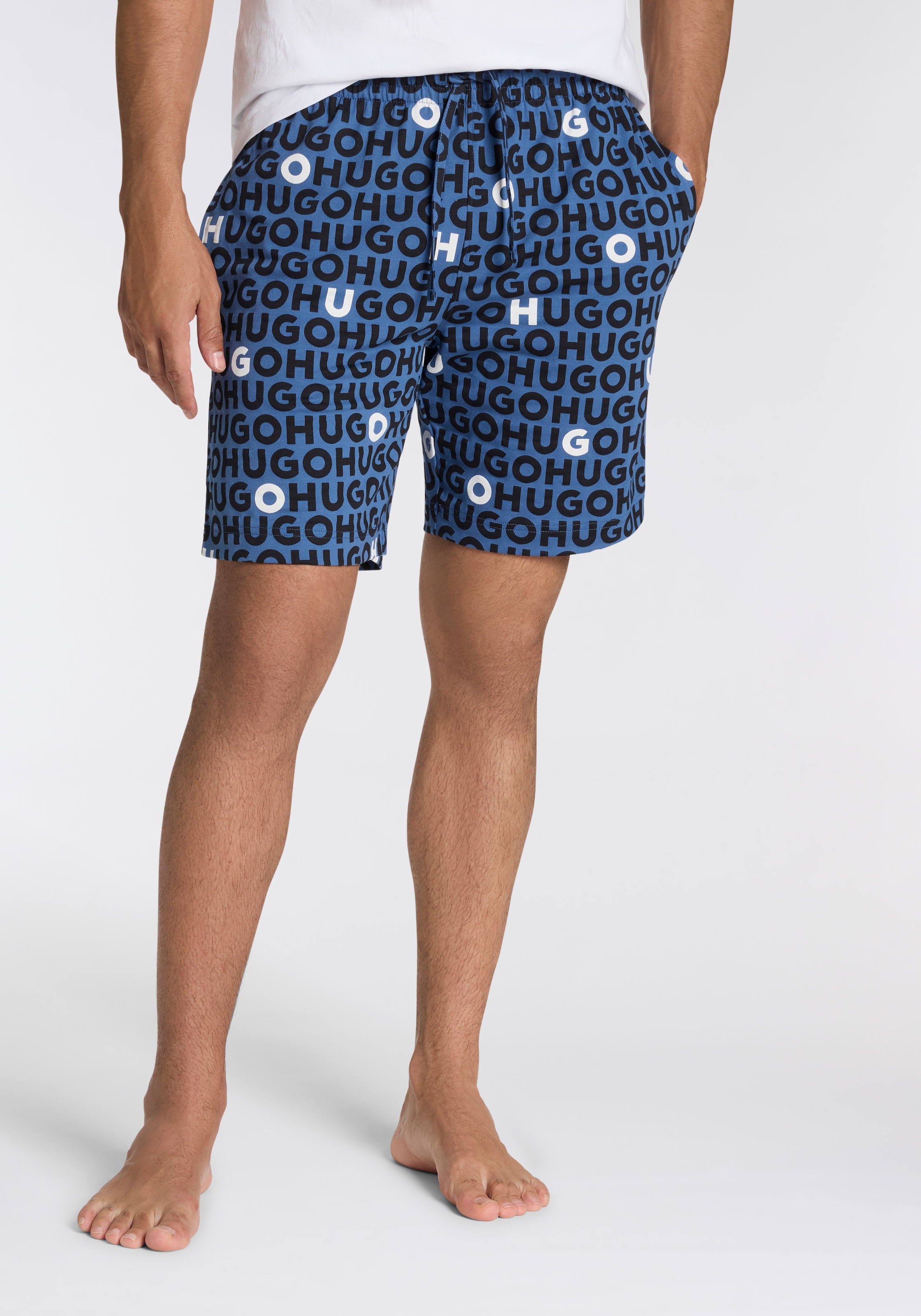 HUGO Underwear Schlafshorts "TORTUGA", Allover Print, Straight, elastischer günstig online kaufen