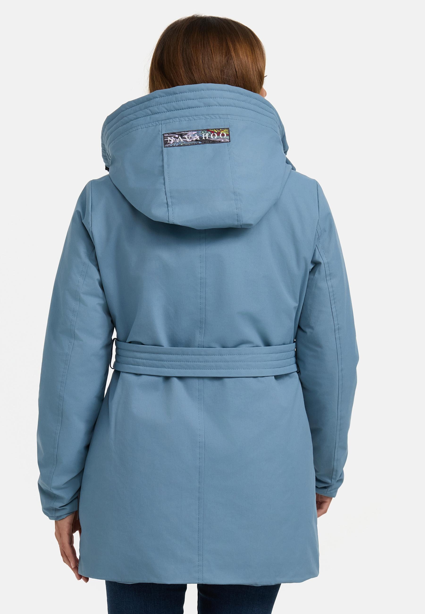 Navahoo Winterjacke »Eishauch 14«, mit Kapuze, Damen Winterparka mit Taillengürtel und Fleece-Kragen