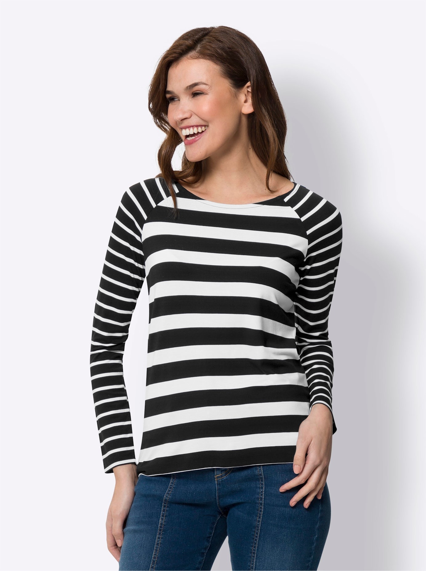 heine Rundhalsshirt "Streifenshirt" 1 Stk. tlg. günstig online kaufen
