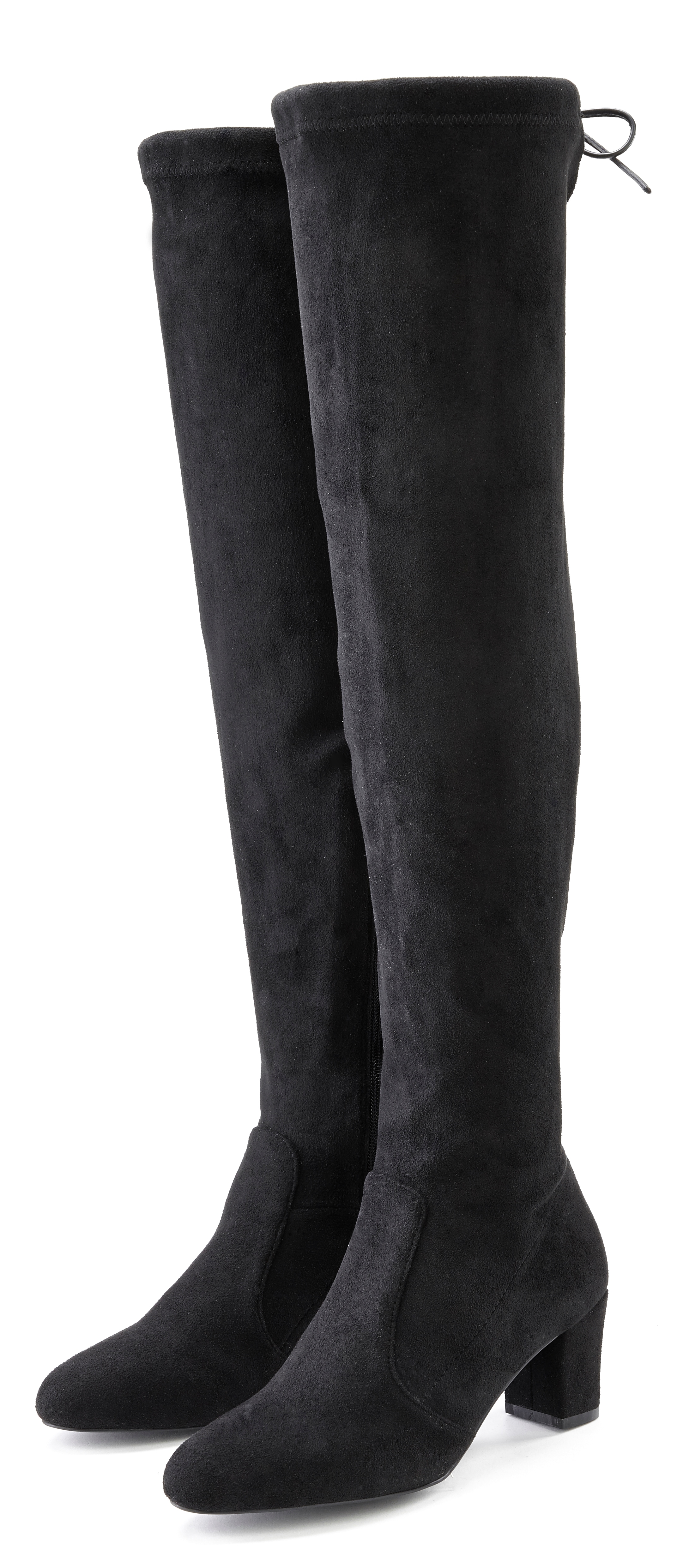 LASCANA Overkneestiefel "Slouchy Boots, Langschaft Stiefel, Schlupf-Boot," aus weichem Stretchmaterial