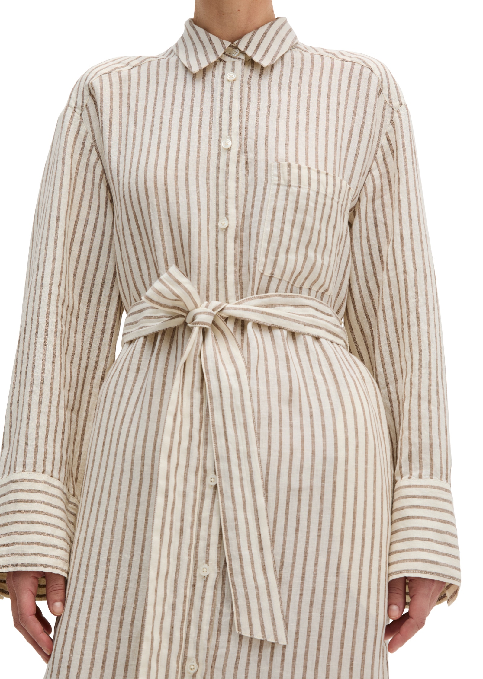 Marc O'Polo Hemdblusenkleid »mit garngefärbtem Streifenmuster«