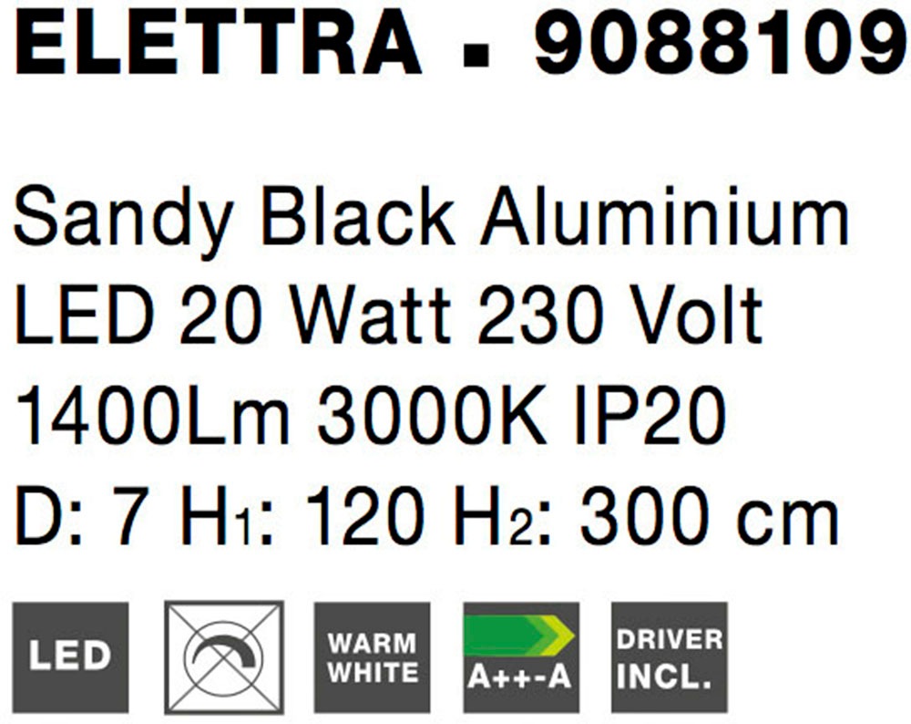 Nova Luce LED-Hängeleuchte »ELETTRA«, 1 flammig, Leuchtmittel LED-Modul | LED fest integriert