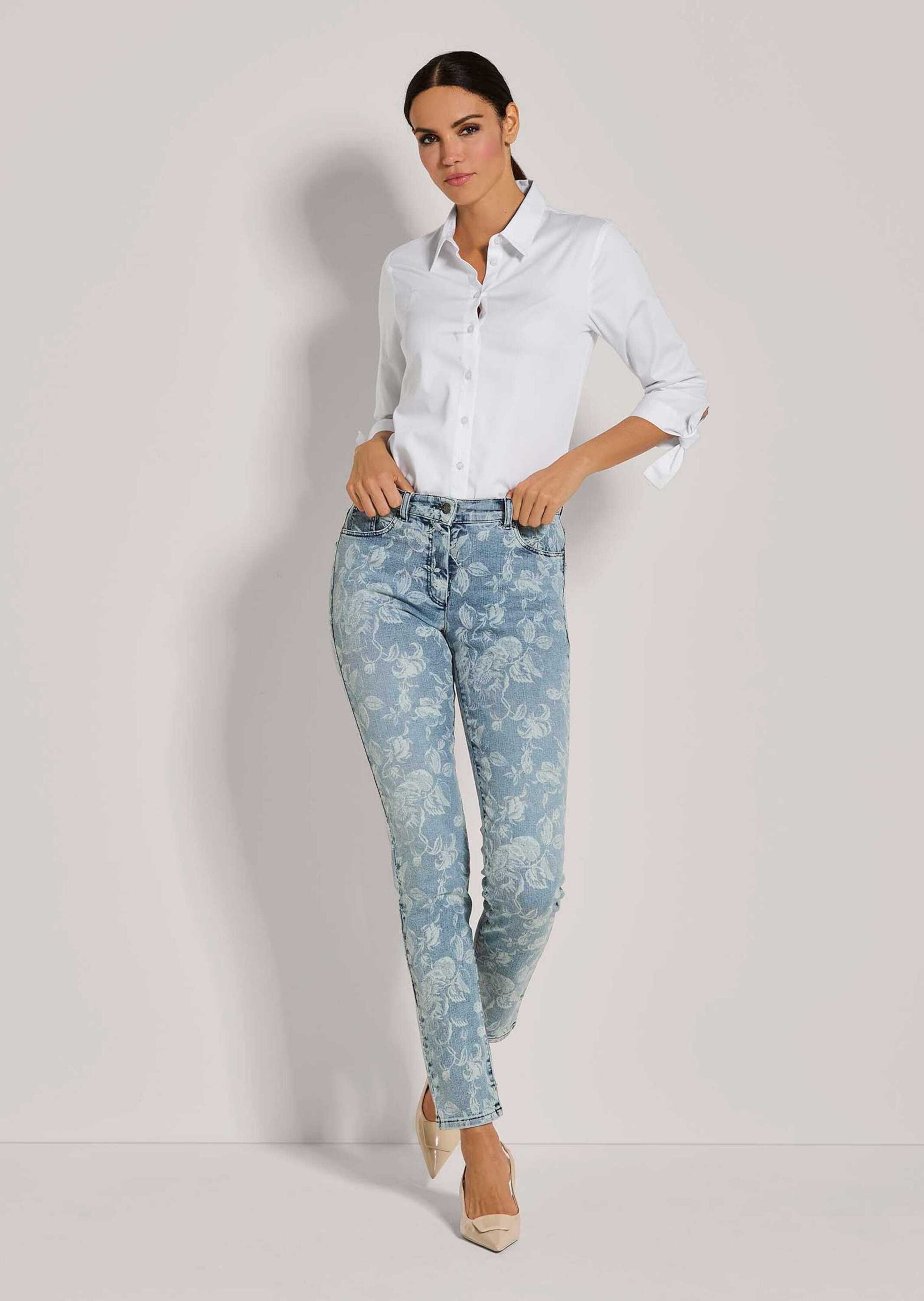 MADELEINE Regular-fit-Jeans "Jeans Schlanke Five-Pocket mit Unikat-Print" günstig online kaufen