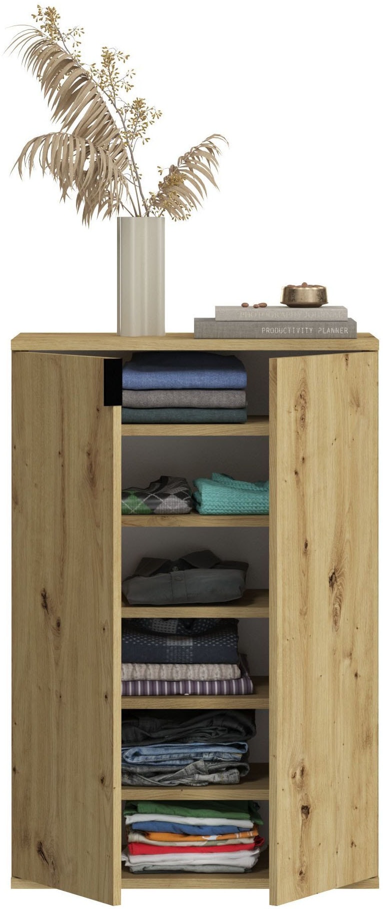 INOSIGN Garderoben-Set »Trondheim, Breite 122 cm, best. aus 2 Kommoden, 4 Türen, 12 Fächer«, (Set, 2 St.), Kommode, Sideboard, Kommodenkombination, Kommoden Set