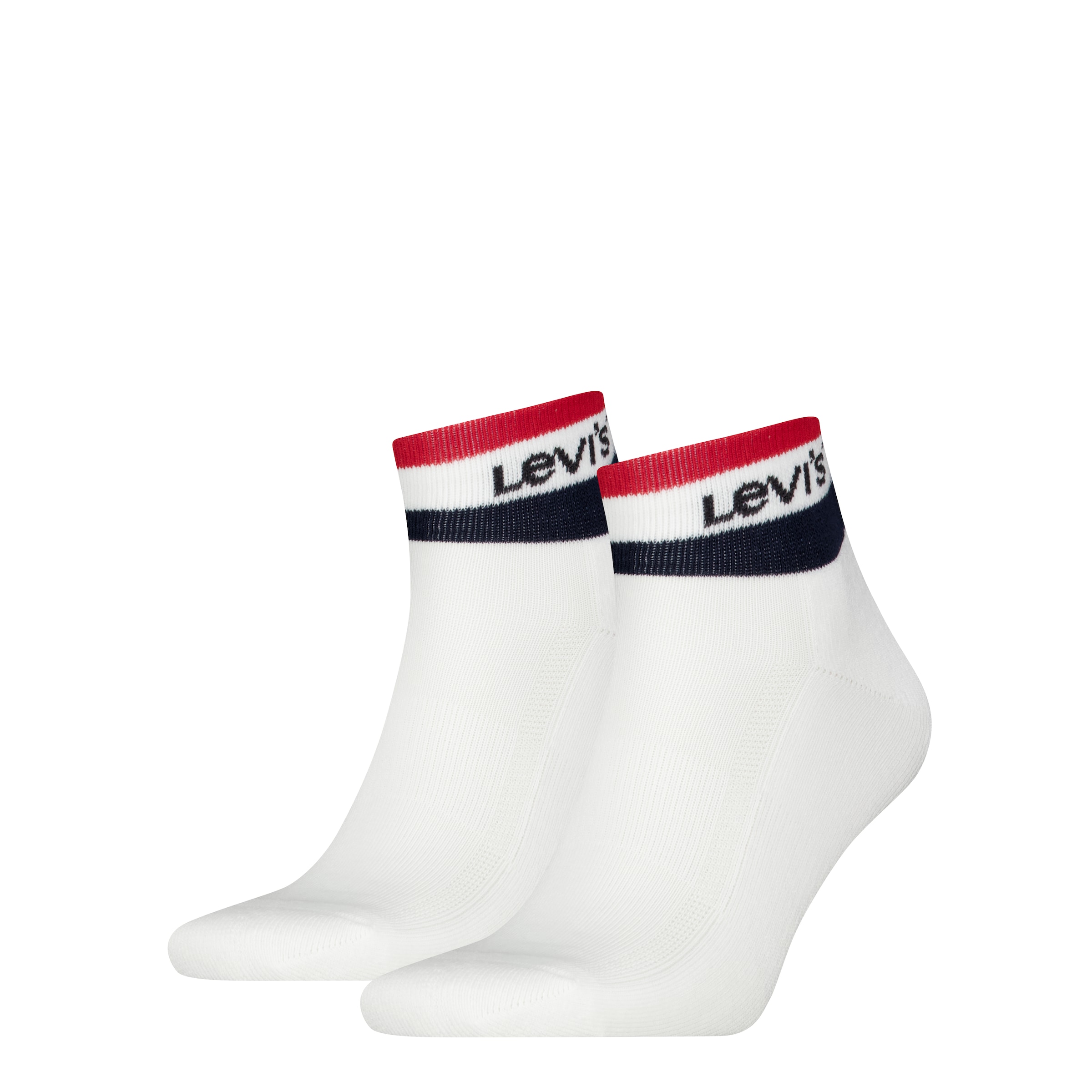 Levis Kurzsocken "LEVIS MID CUT SPORT STRIPE" 2 Paar, mit gepolsterter Sohl günstig online kaufen