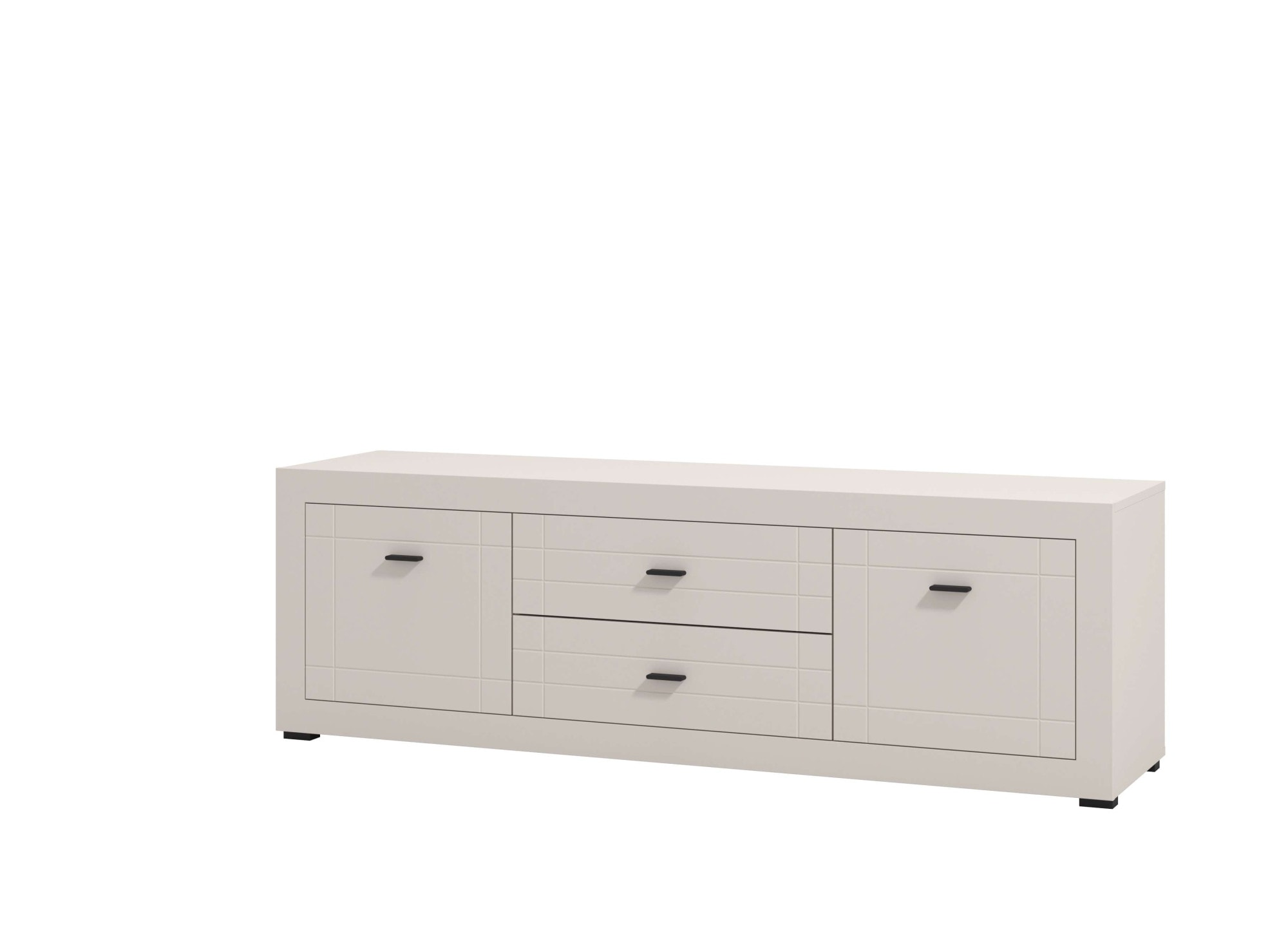 Home affaire Lowboard "Warwick TV-Board, TV-Kommode, TV-Schrank, TV-Unterschrank, TV-Möbel" Elegantes Lowboard in Kaschmir mit viel Stauraum, Heißfolienprägung