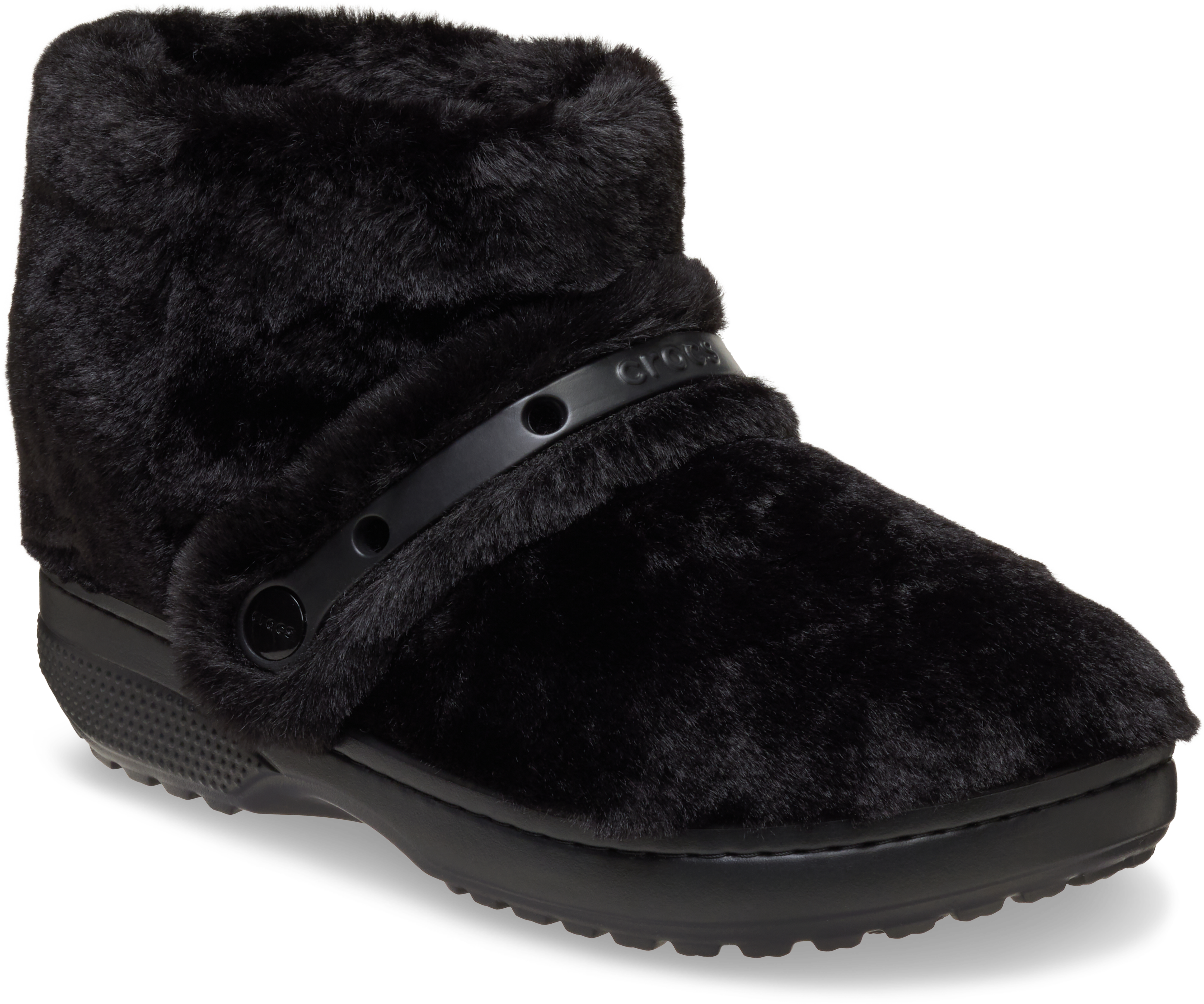 Crocs "Unfurgettable Boot" Schlupfboots, Hausschuh mit Klettriemchen, Warmfutter