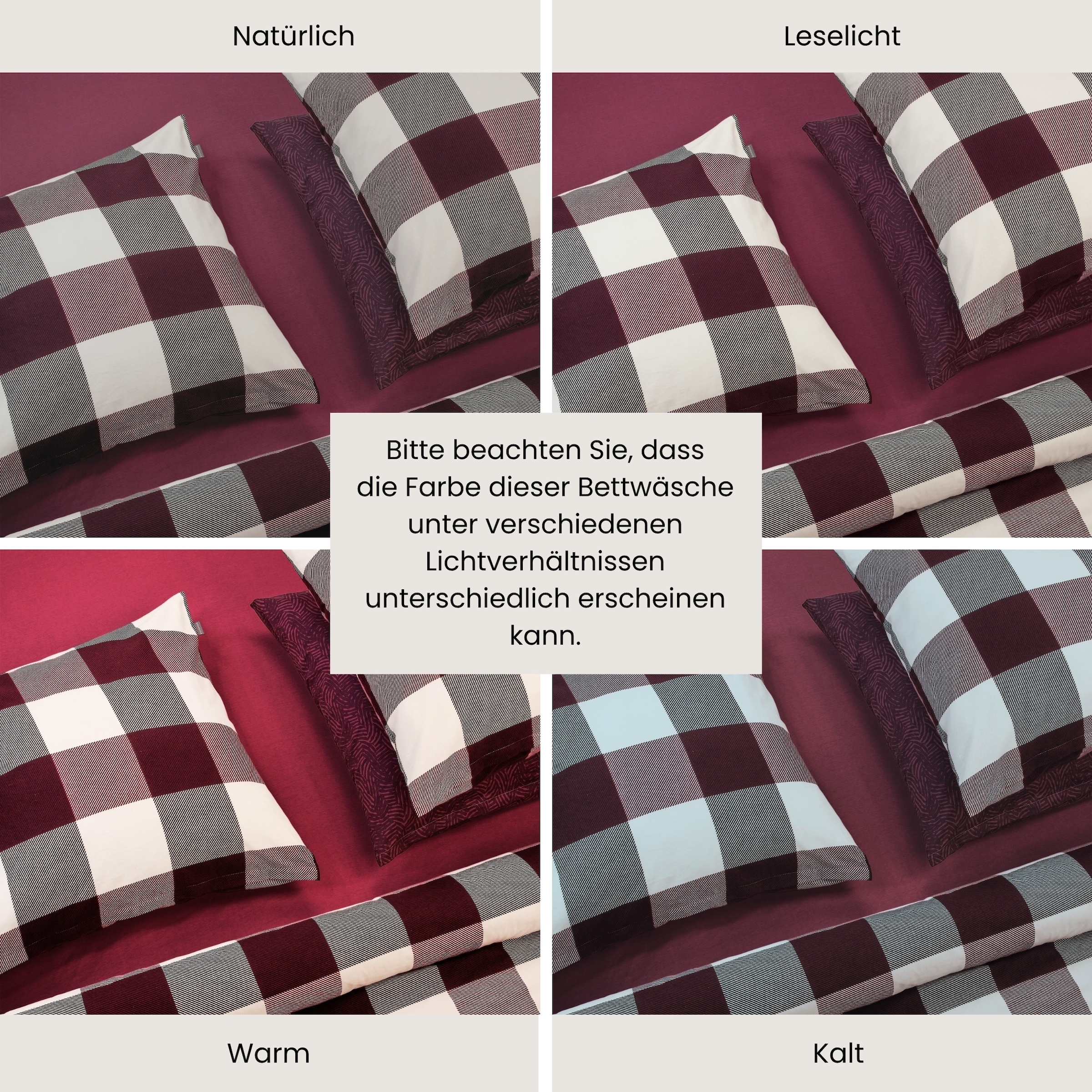 Schiesser Bettwäsche »Alice aus weichem Baumwollflanell mit schlichtem Karo«, Made in Green